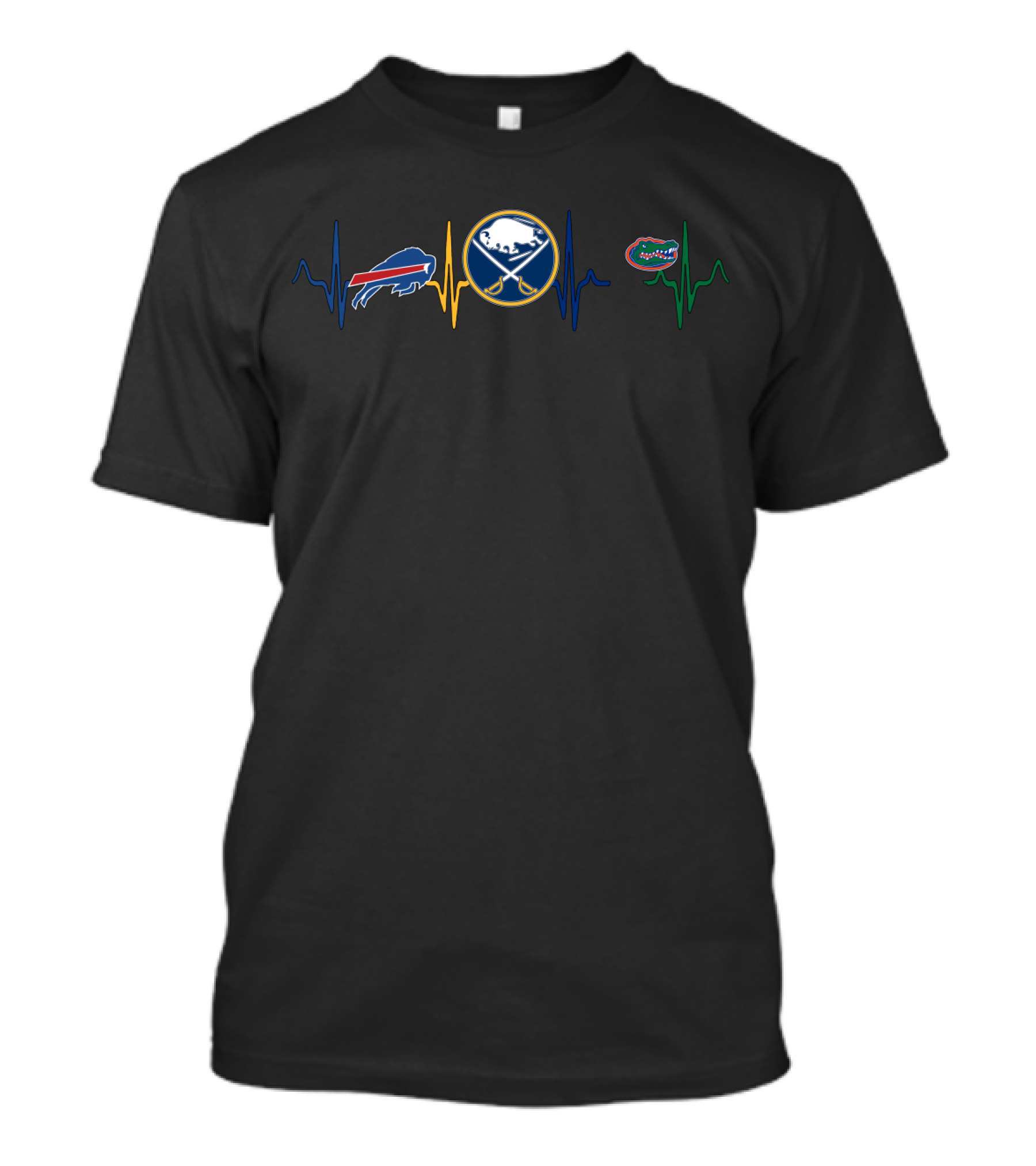Buffalo Bills Buffalo Sabres Florida Gators Heartbeat T-Shirt