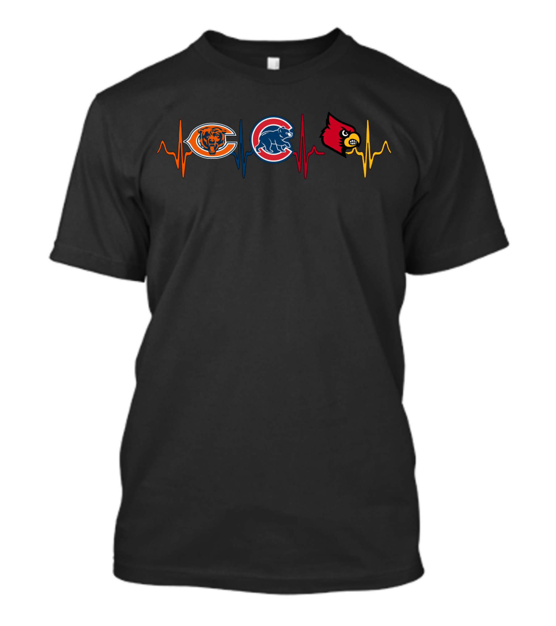 Love Bears Cubs Cardinals Heartbeat Lc T-Shirt