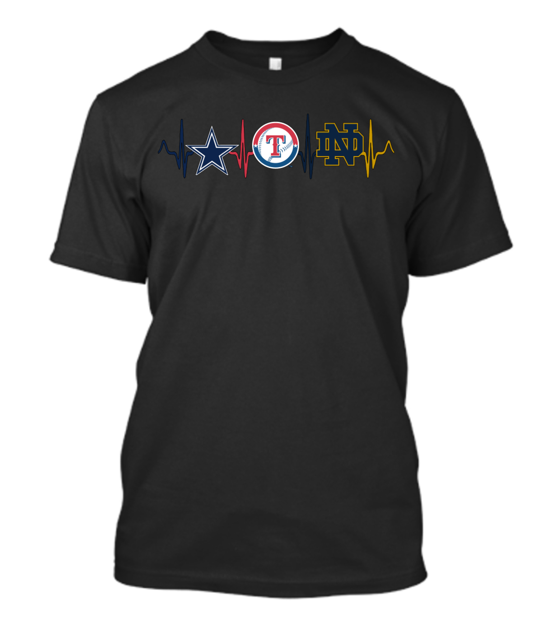 Cowboys Rangers Ndfi Heartbeat Line T-Shirt