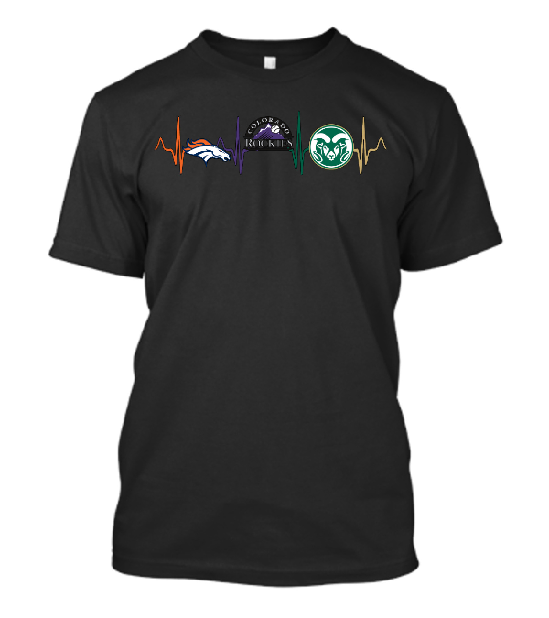 Colorado Broncos Rockies Rams Love Csr T-Shirt
