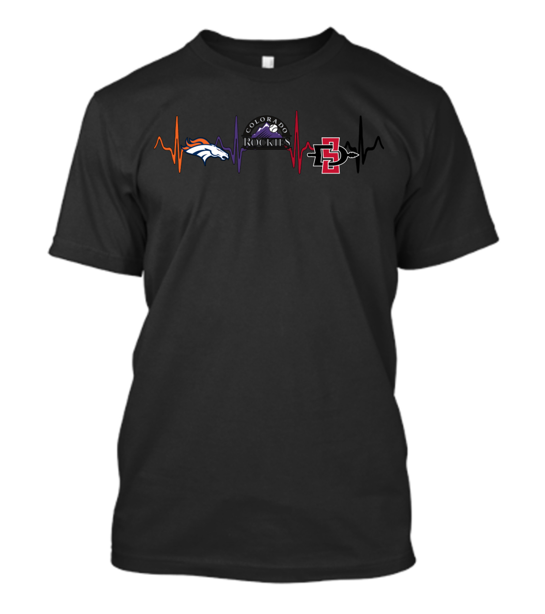Love Broncos Rockies Colorado Sdsa T-Shirt