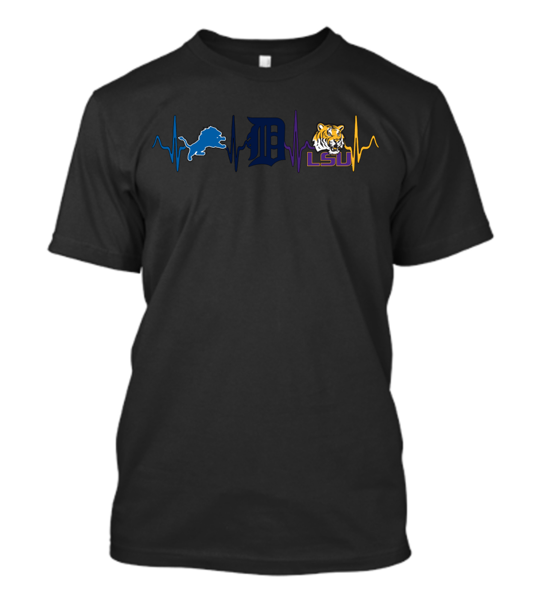 Detroit Lions Detroit Tigers Lsu Tigers Lt T-Shirt