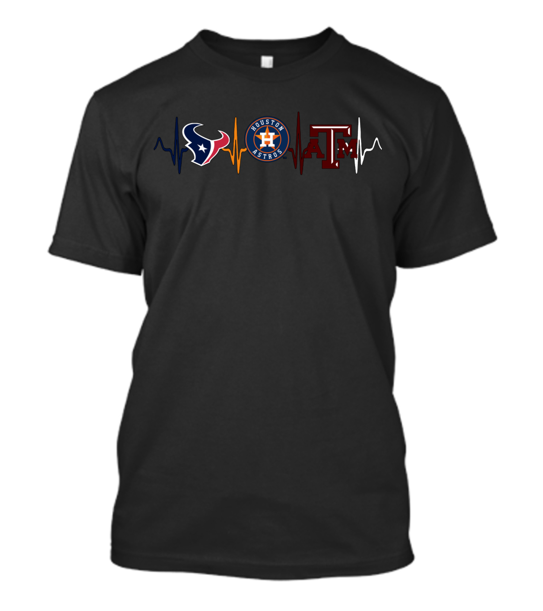 Houston Texans Astros A&M Heartbeat T-Shirt