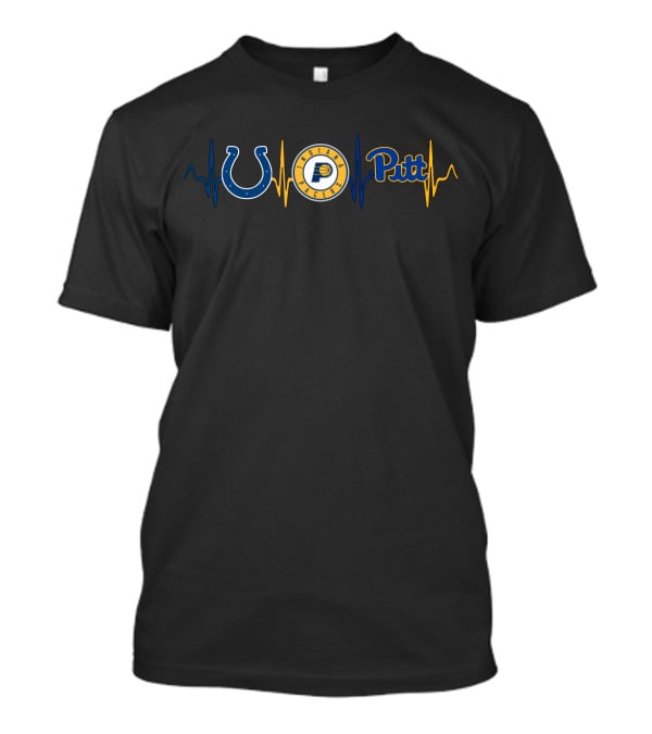 Love Colts Pacers Pitt Heartbeat T-Shirt