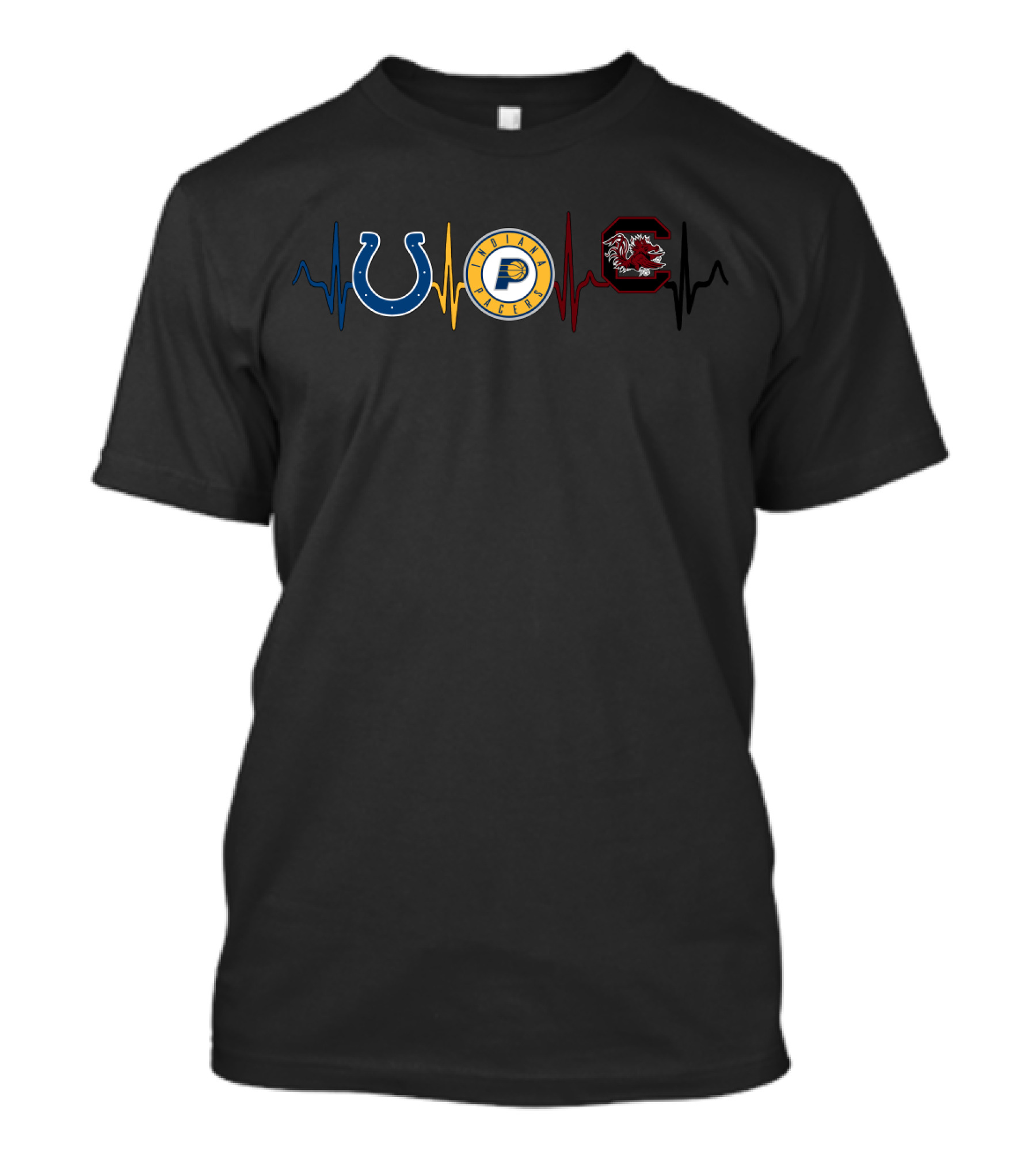 Colts Pacers South Carolina Heartbeat T-Shirt