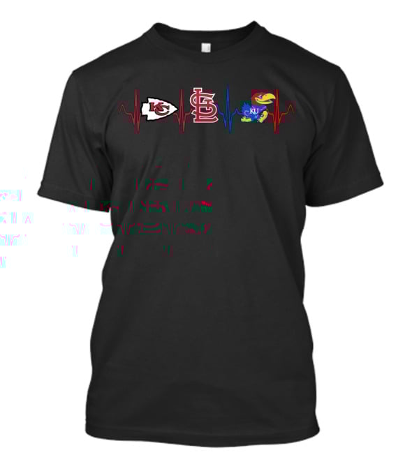 Love Kansas City Chiefs St. Louis Cardinals With Ku Jayhawks Kj T-Shirt