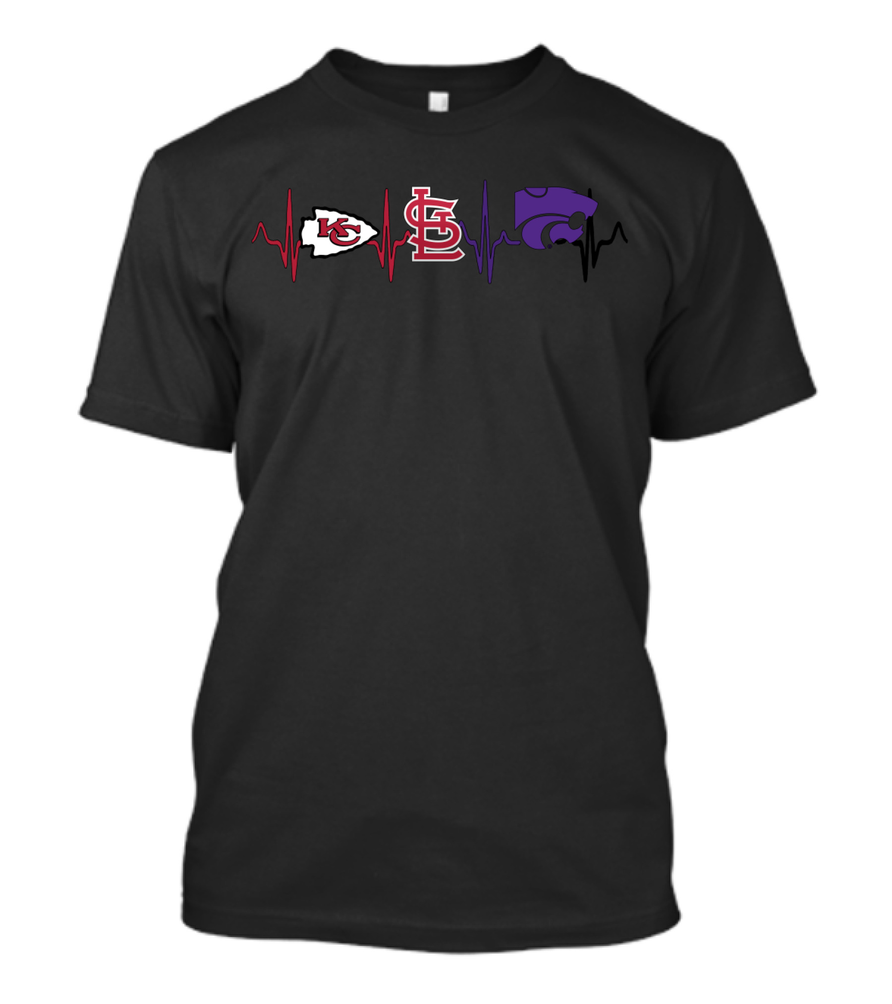Love Kansas City Chiefs St. Louis Cardinals Kansas State Wildcats T-Shirt