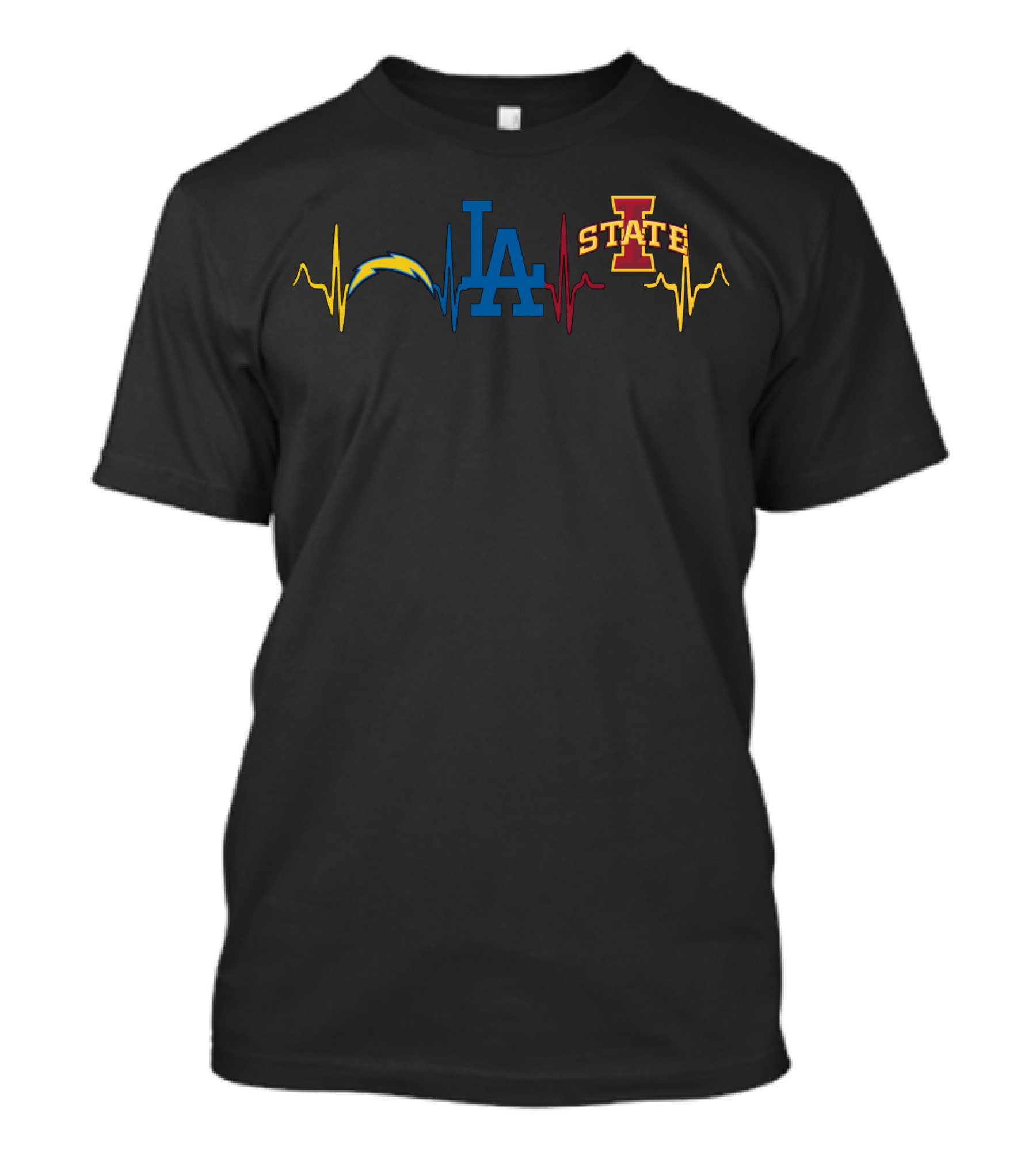 Love Chargers La Dodgers Iowa State Isc T-Shirt