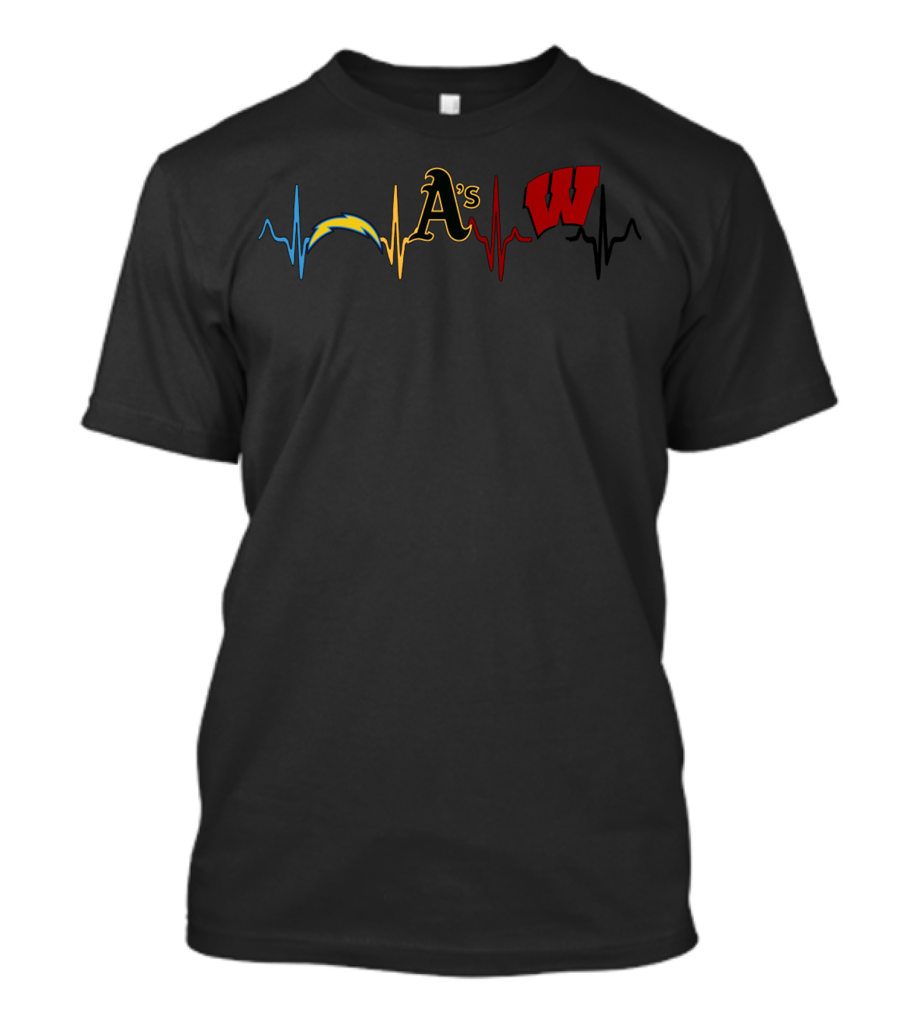 Chargers Athletics Wisconsin Heartbeat T-Shirt
