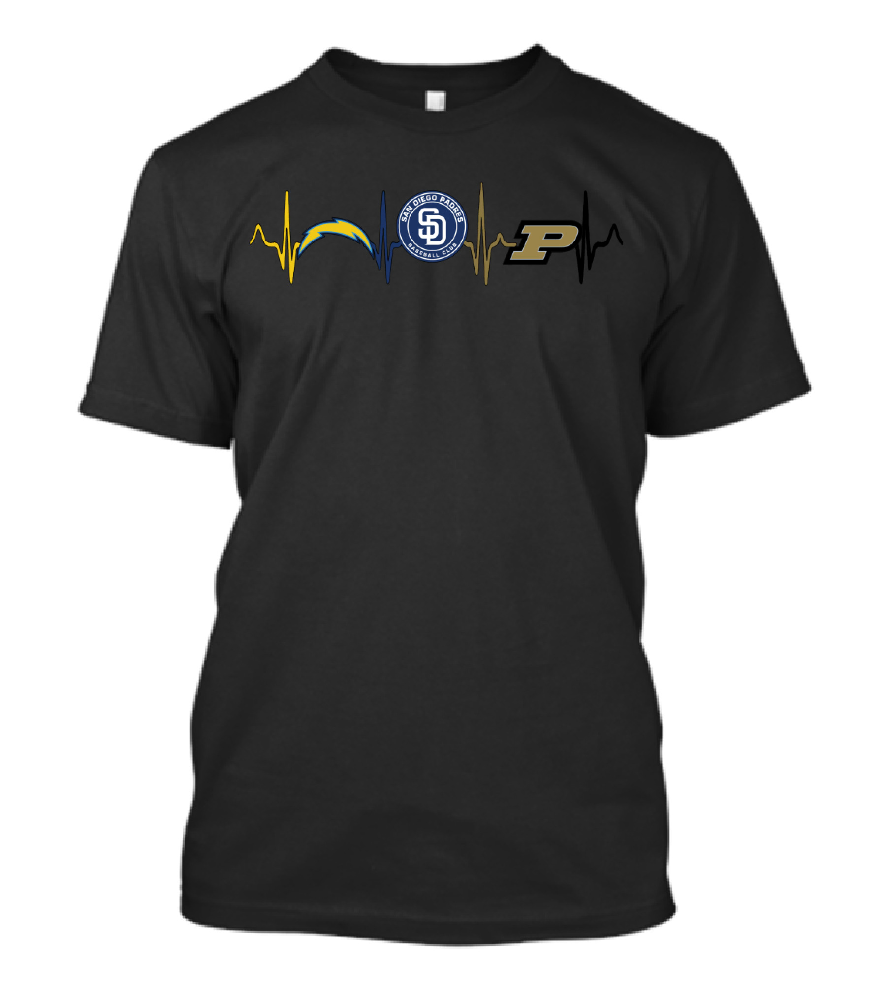 Love Chargers Padres San Diego Purdue Logo Combo T-Shirt