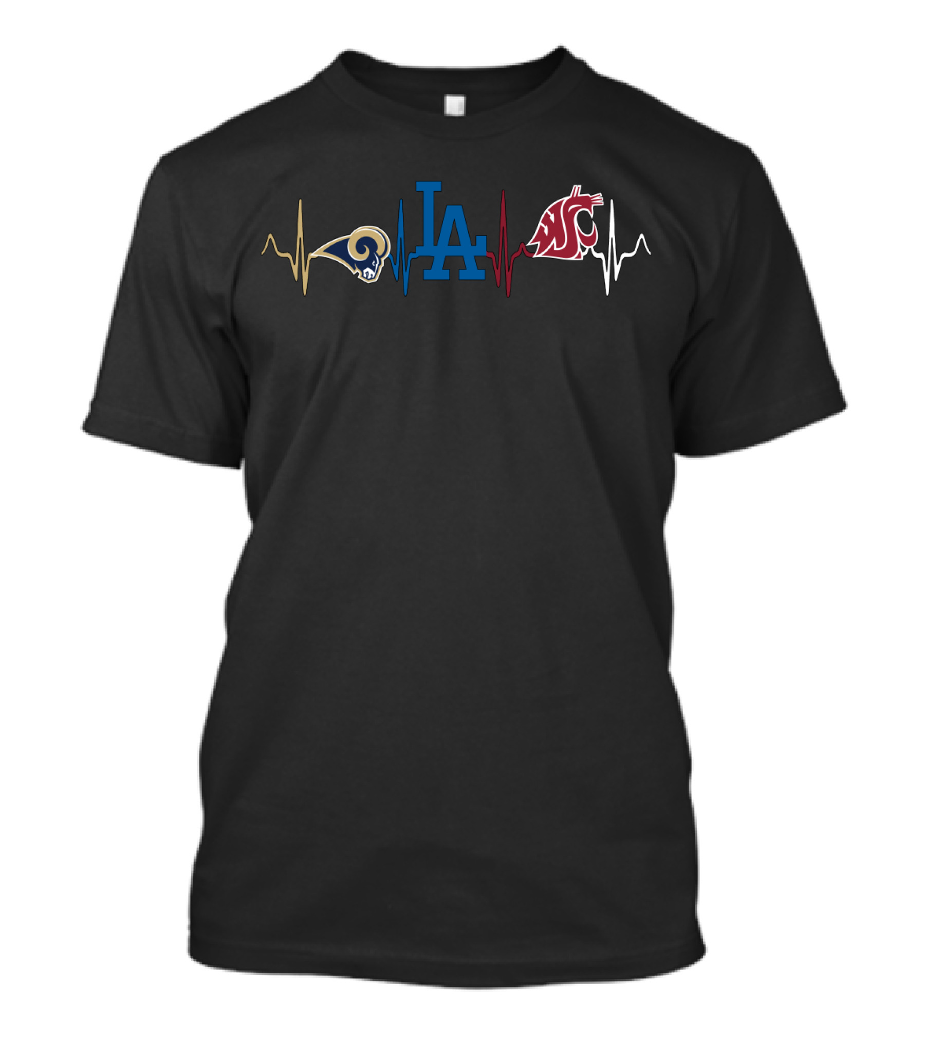 Love Rams La Dodgers Cougars With Wsc T-Shirt