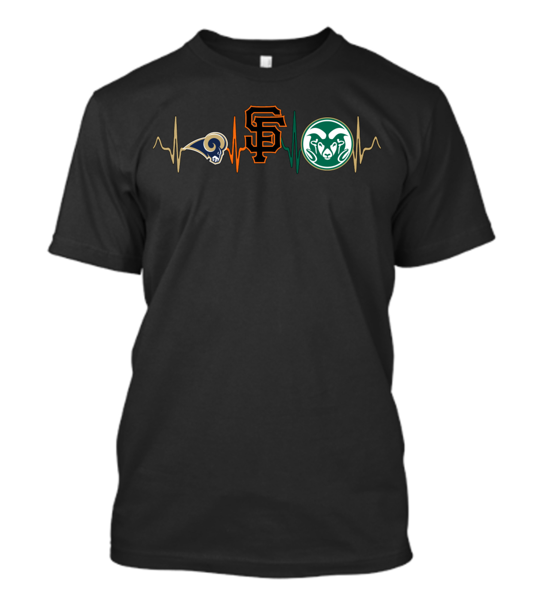 Rams Giants Csr Heartbeat T-Shirt