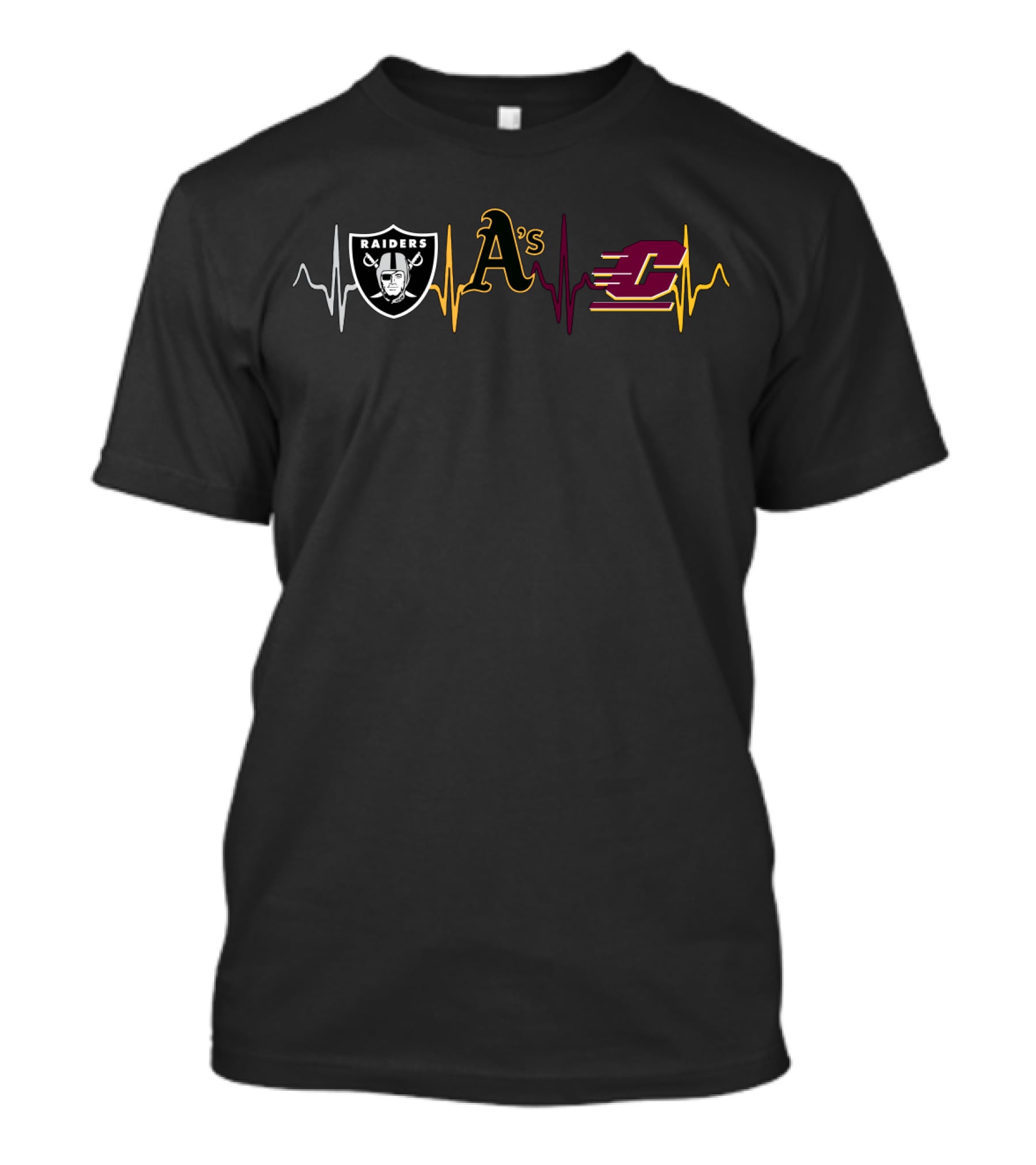 Raiders Athletics A's Cmc Heartbeat T-Shirt