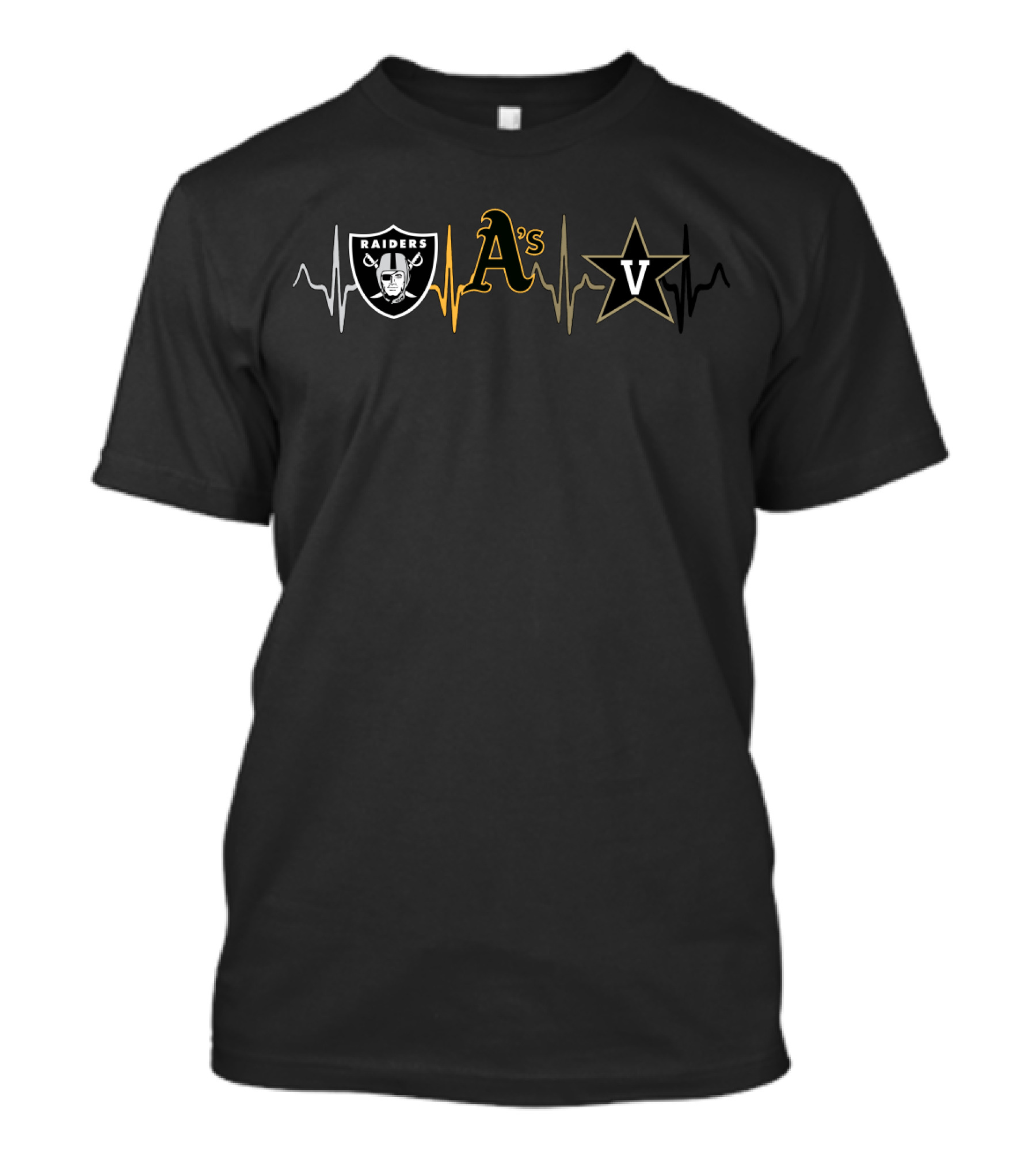 Raiders Athletics A's Vc Pulse Line T-Shirt