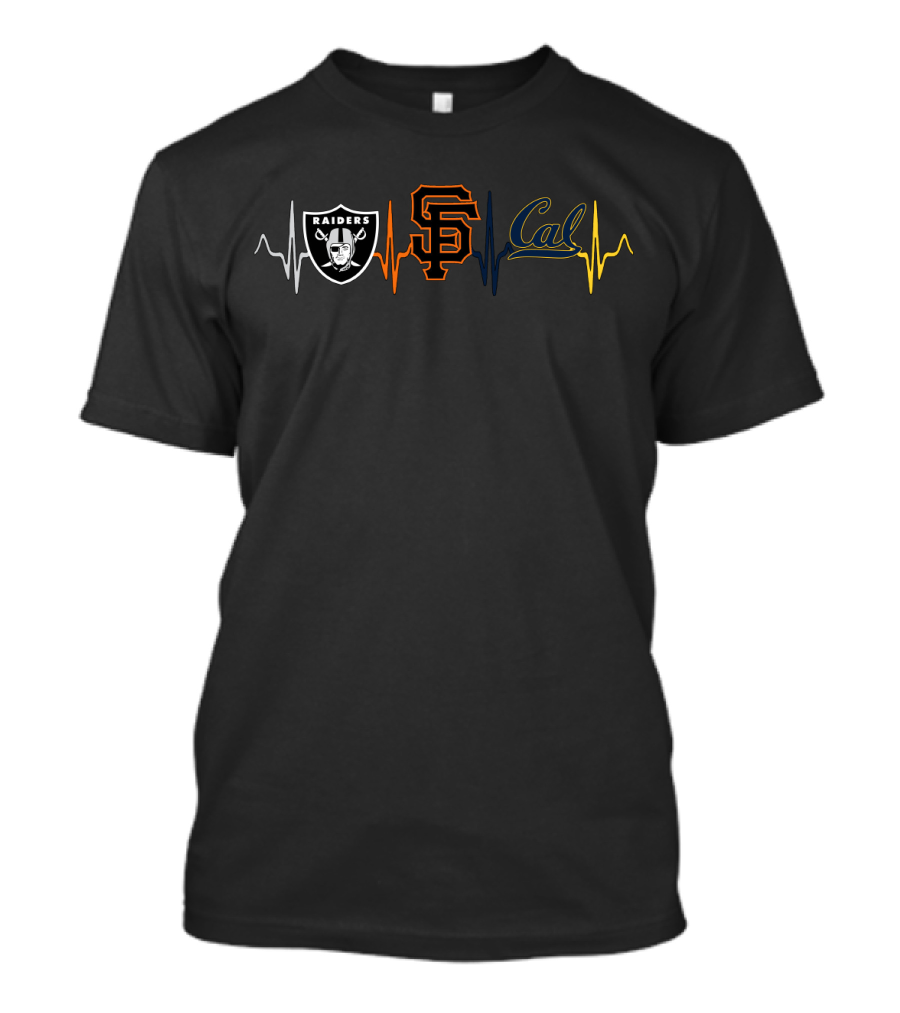 Raiders Giants Cal Heartbeat Cgb T-Shirt