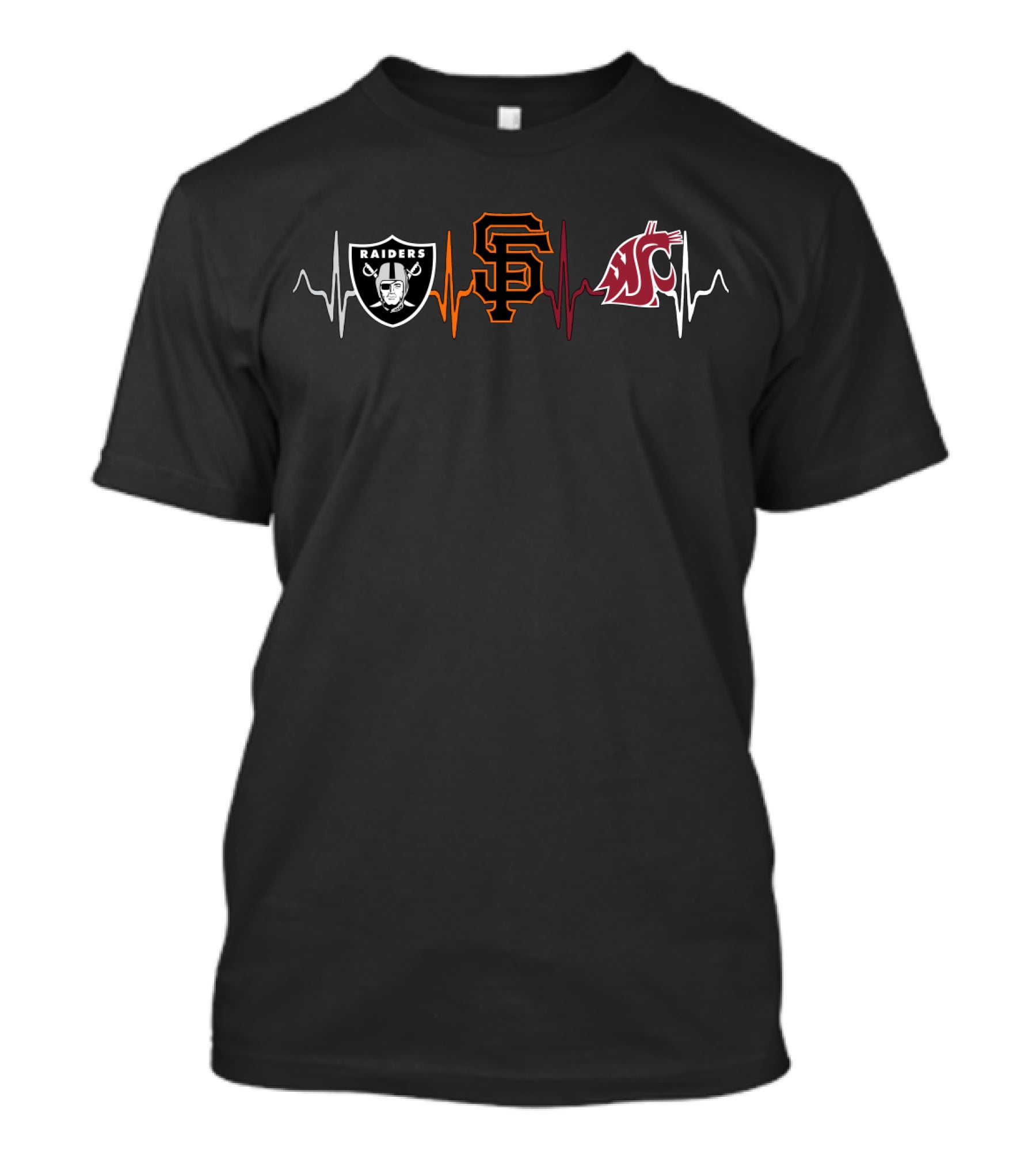 Raiders Giants Wsc Heartbeat T-Shirt