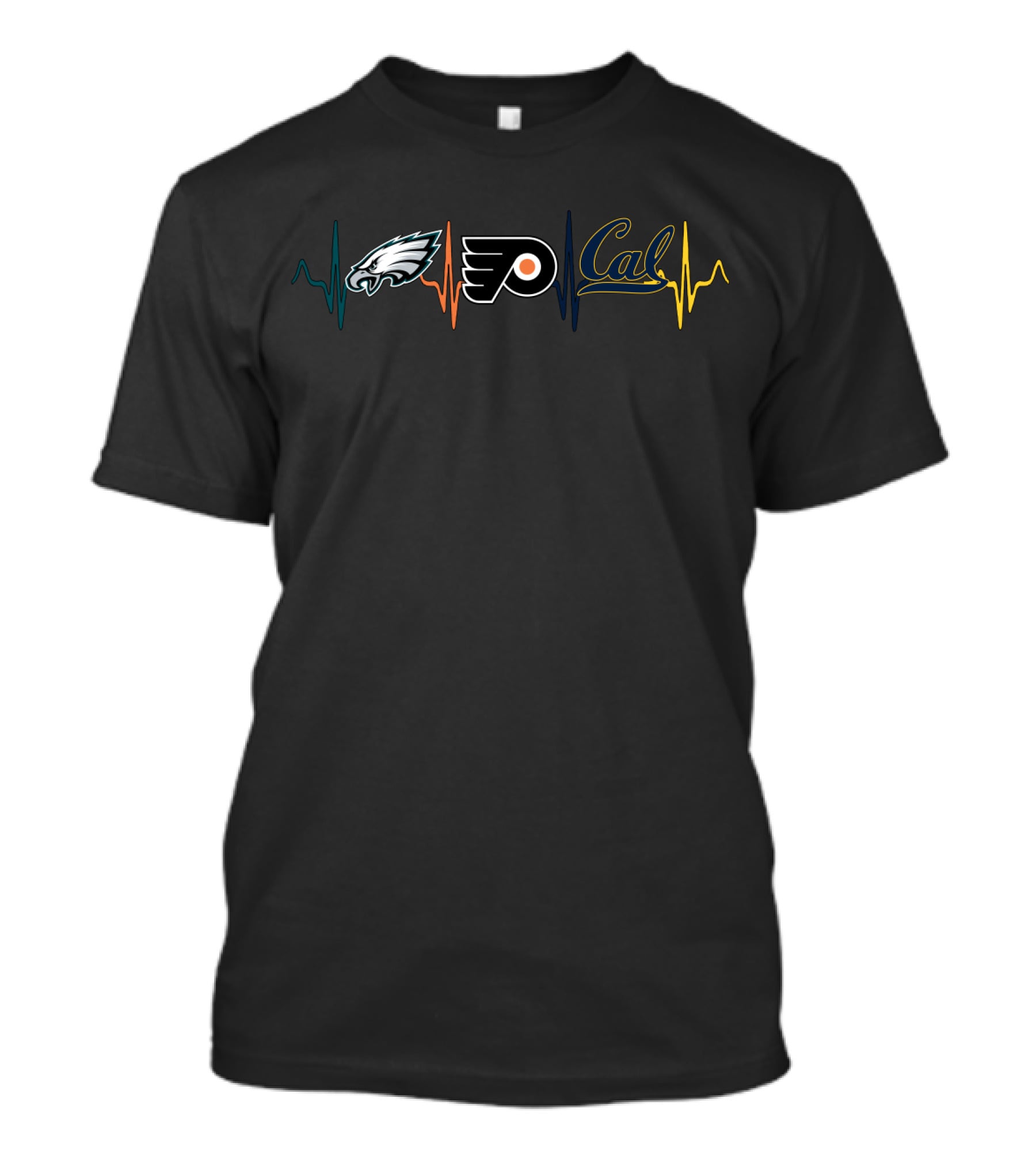 Philadelphia Eagles Flyers Cal Heartbeat Cgb T-Shirt