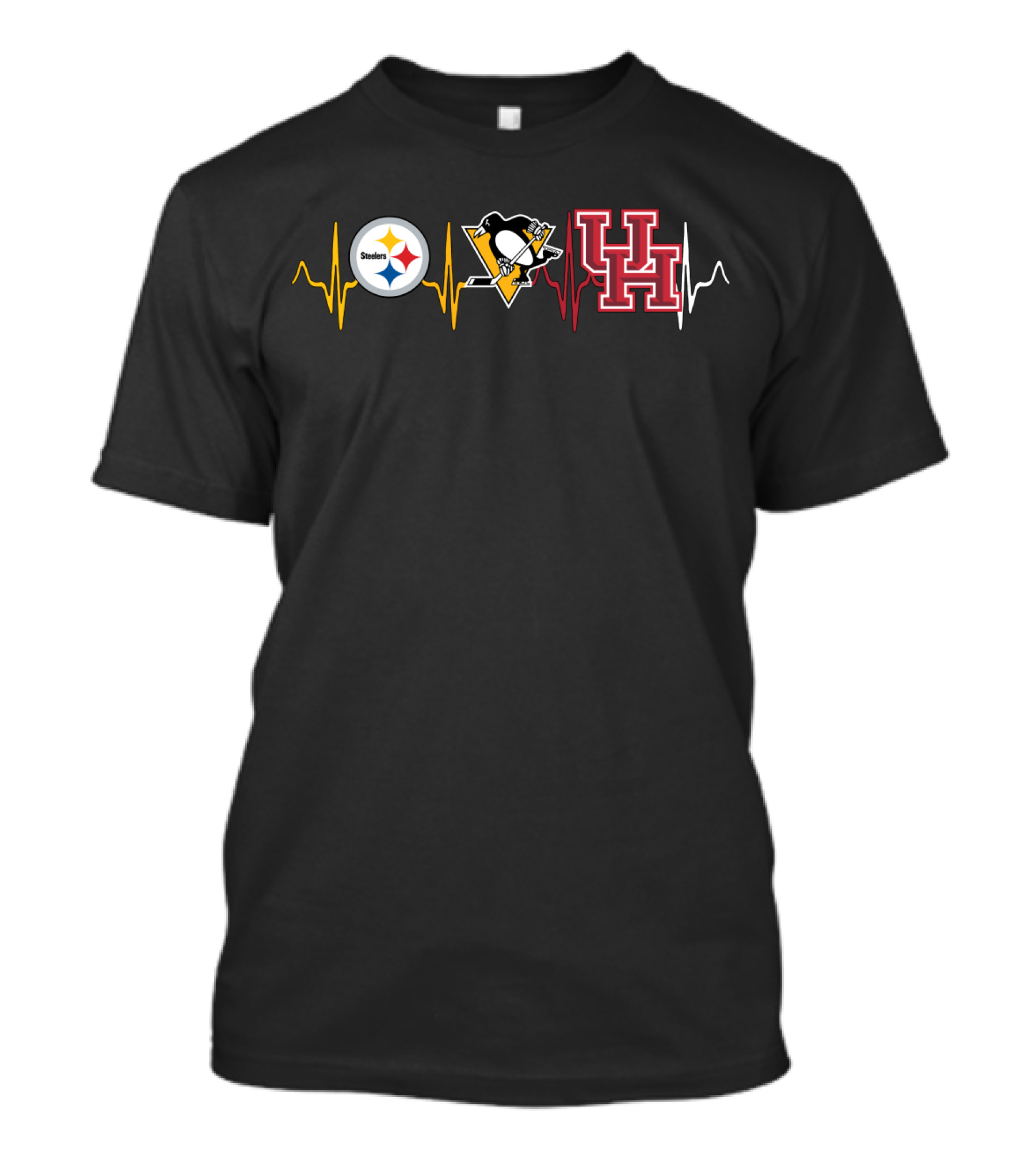 Steelers Penguins Uh Heartbeat Fan Passion T-Shirt