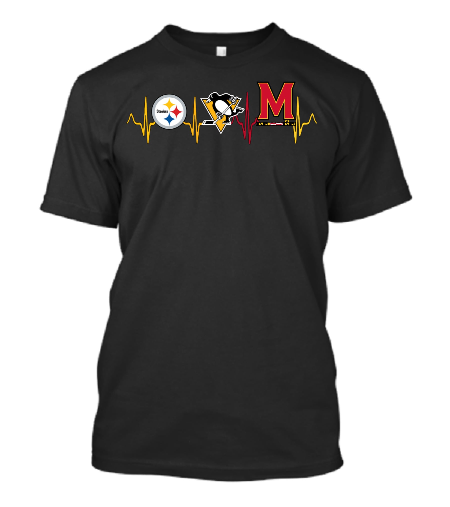 Steelers Penguins Maryland Heartbeat T-Shirt
