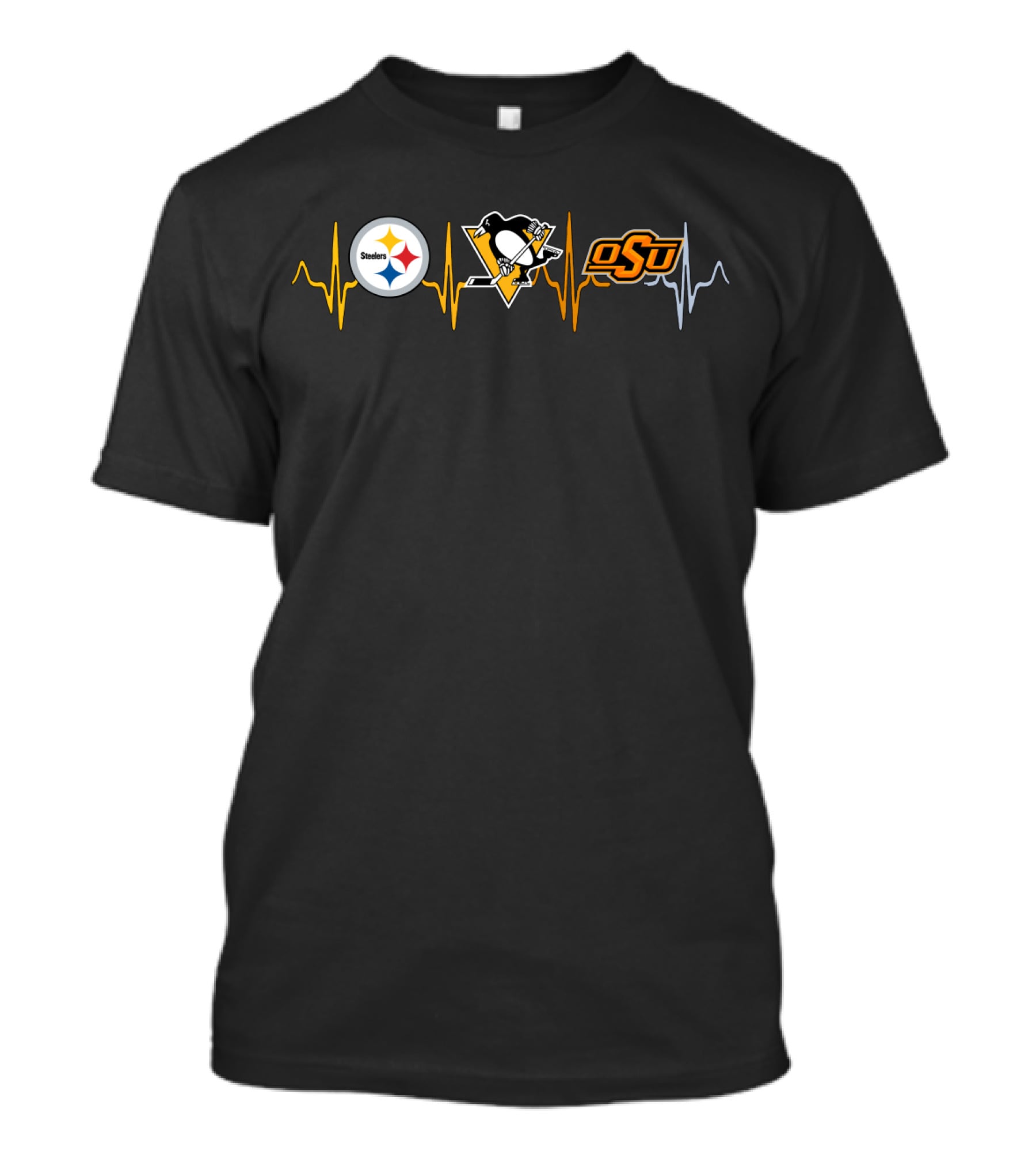 Steelers Penguins Osu Heartbeat T-Shirt