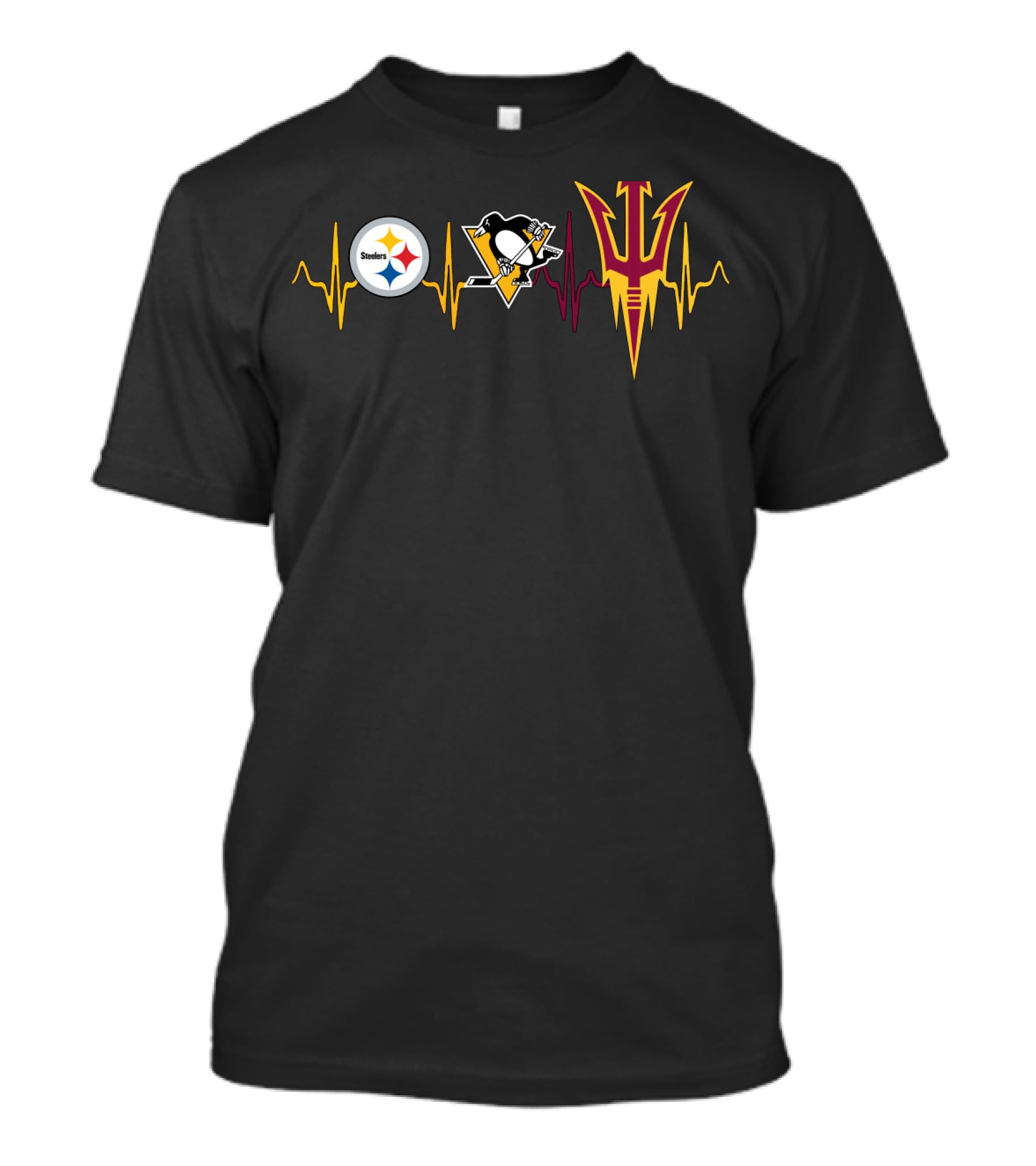 Steelers Penguins Arizona State Heartbeat T-Shirt