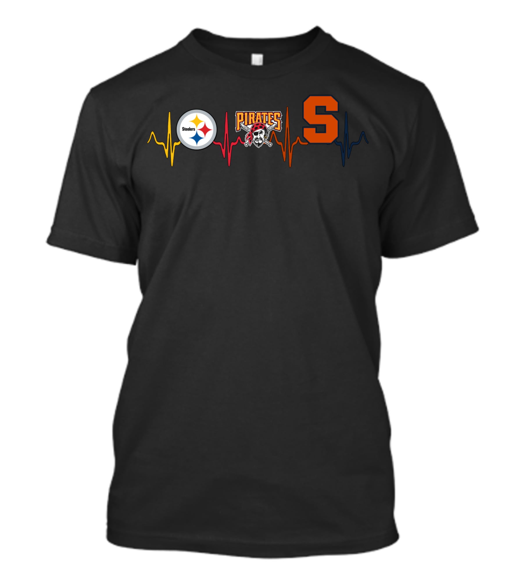 Steelers Pirates Syracuse Heartbeat T-Shirt
