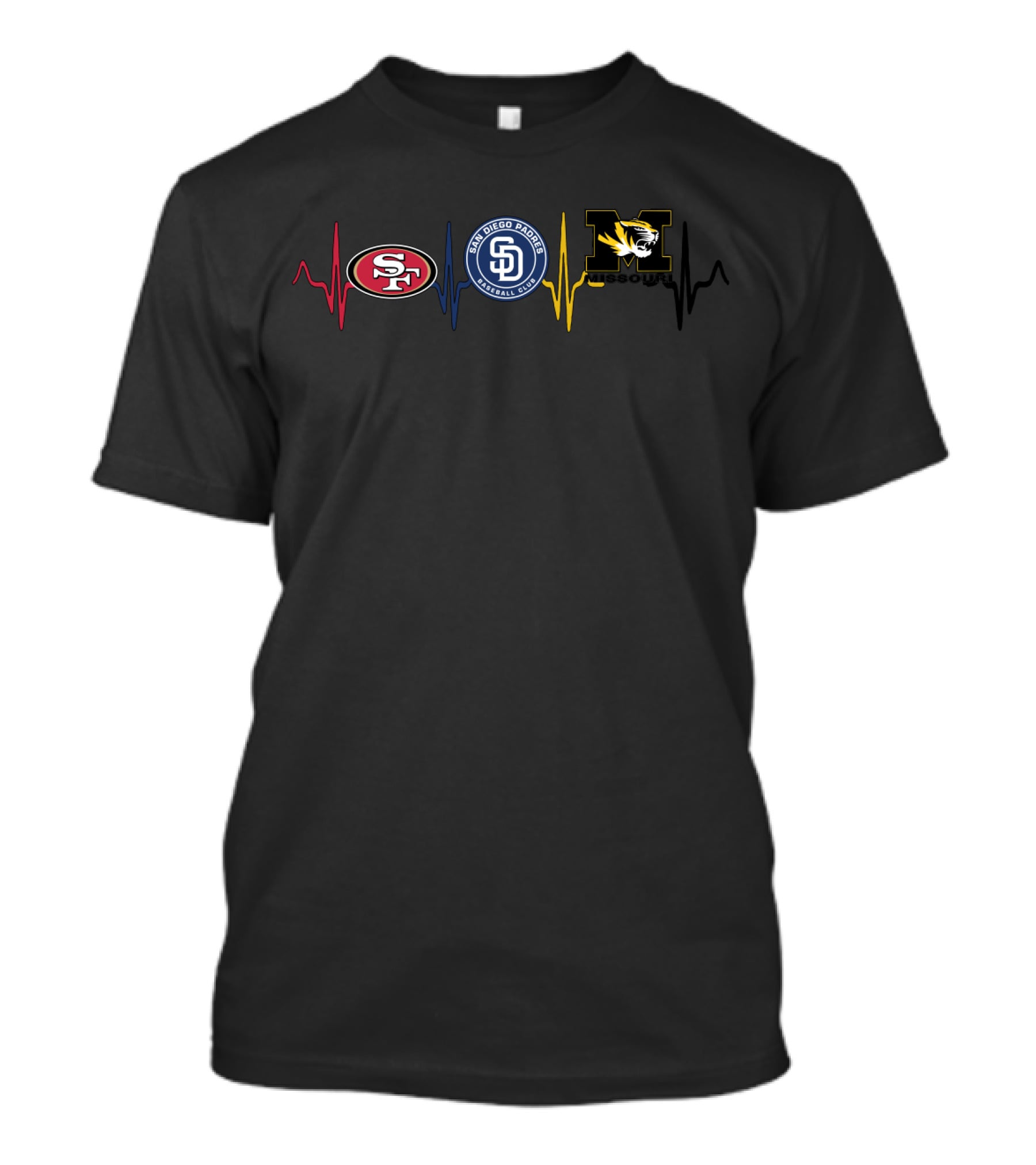 Love 49ers Padres Missouri Tigers Mti T-Shirt