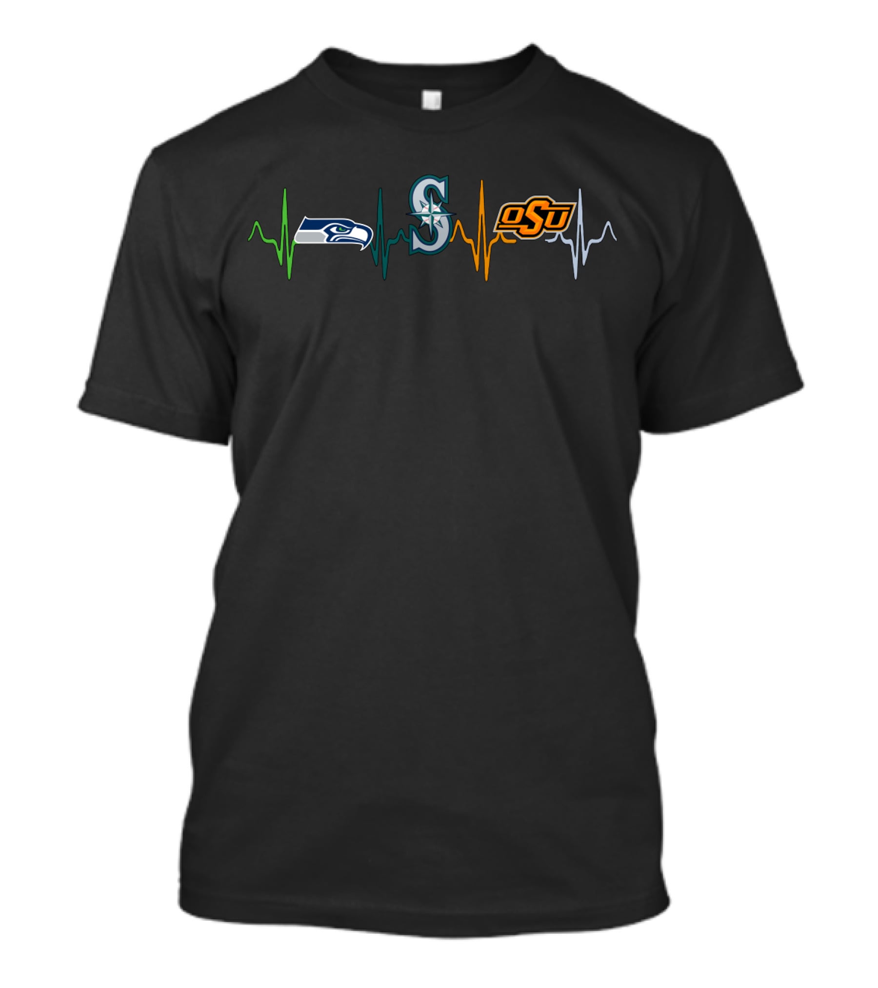 Seahawks Mariners Osu Heartbeat T-Shirt