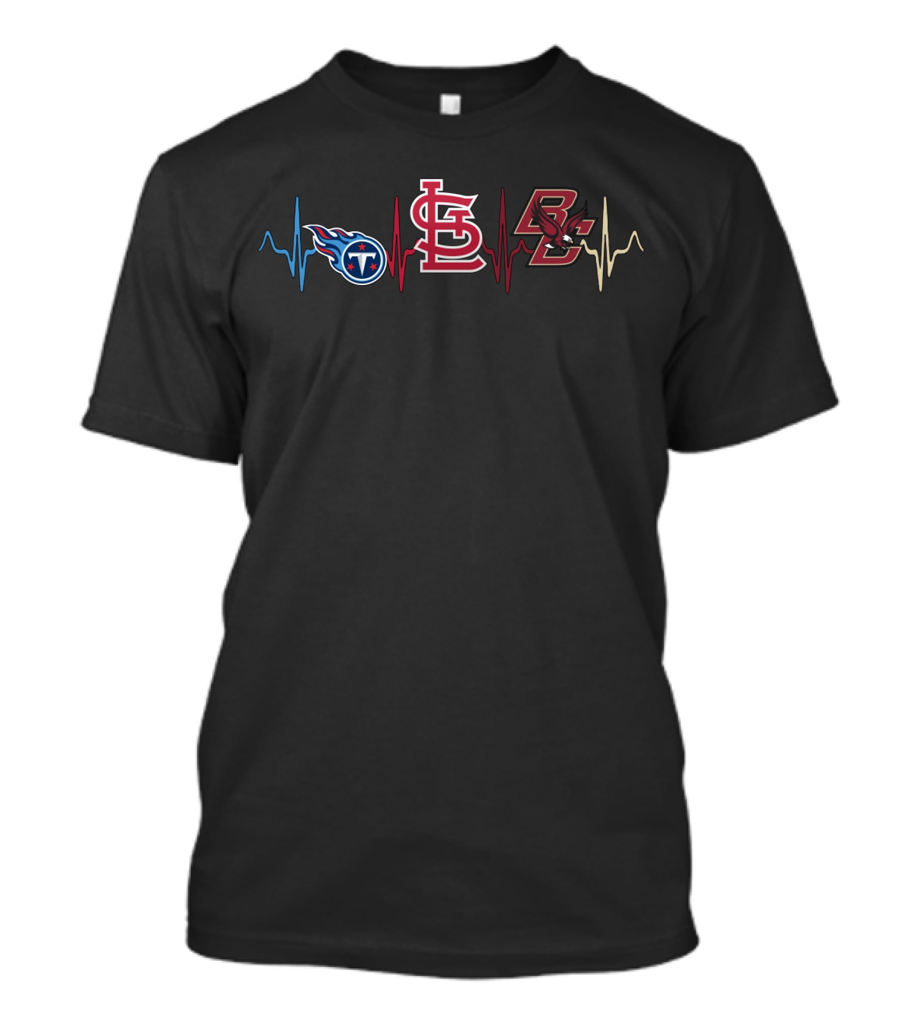 Titans St. Louis Cardinals Boston College Heartbeat T-Shirt