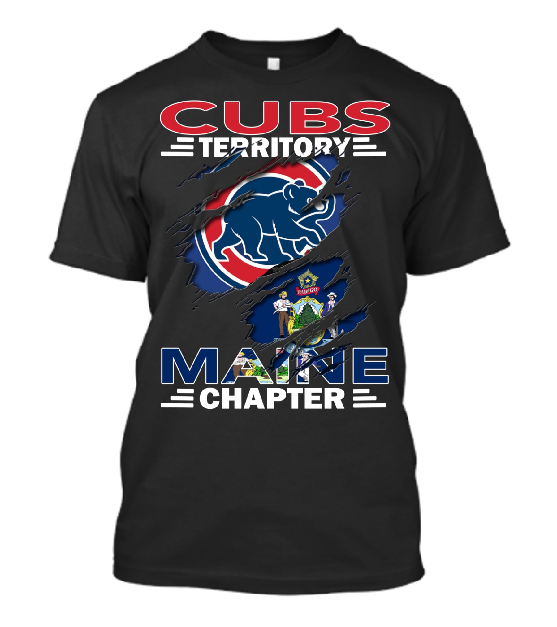 Cubs Territory Maine Chapter Durigo Bear Scratch T-Shirt