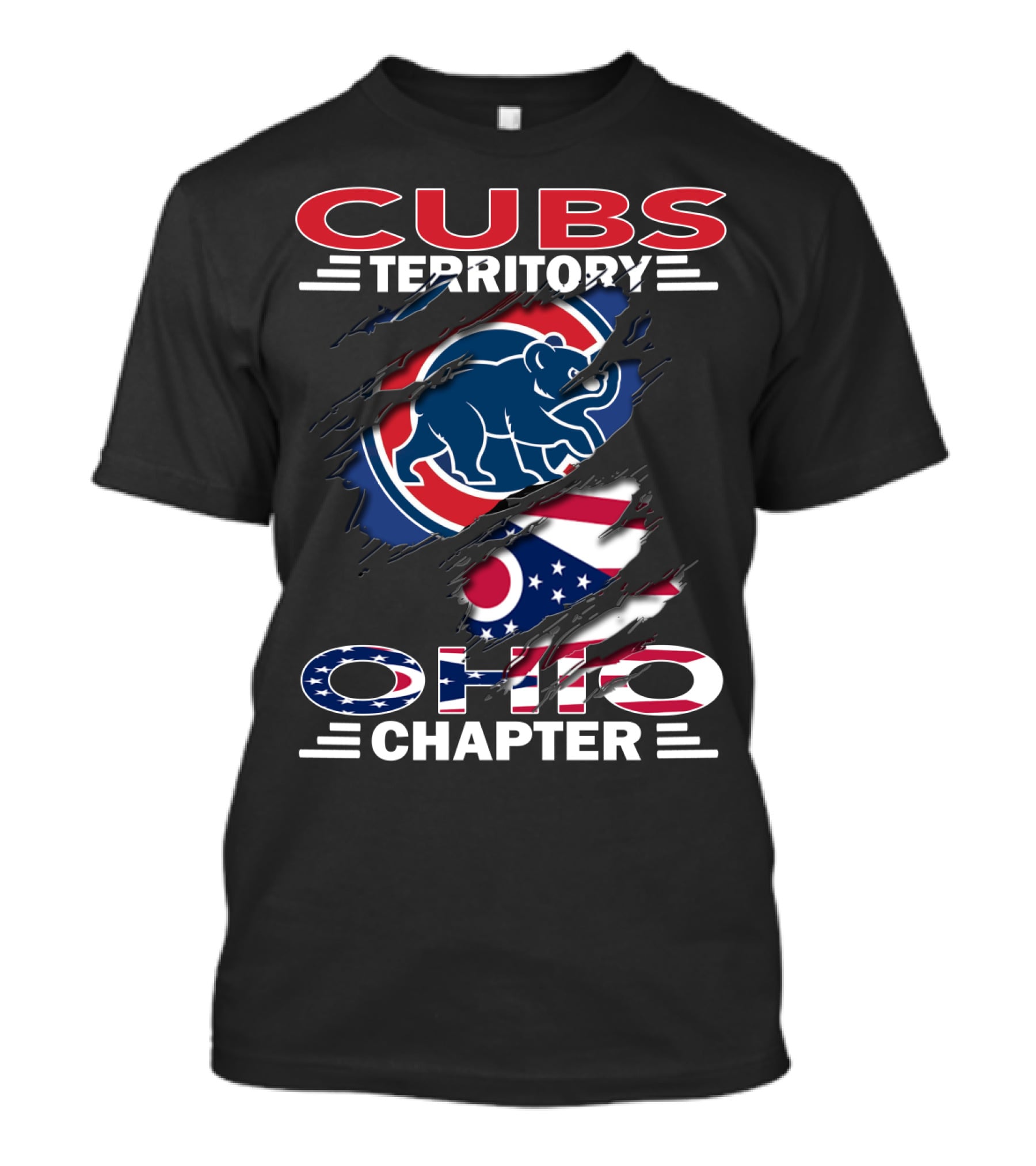 Cubs Territory Ohio Chapter Flag And Bear T-Shirt