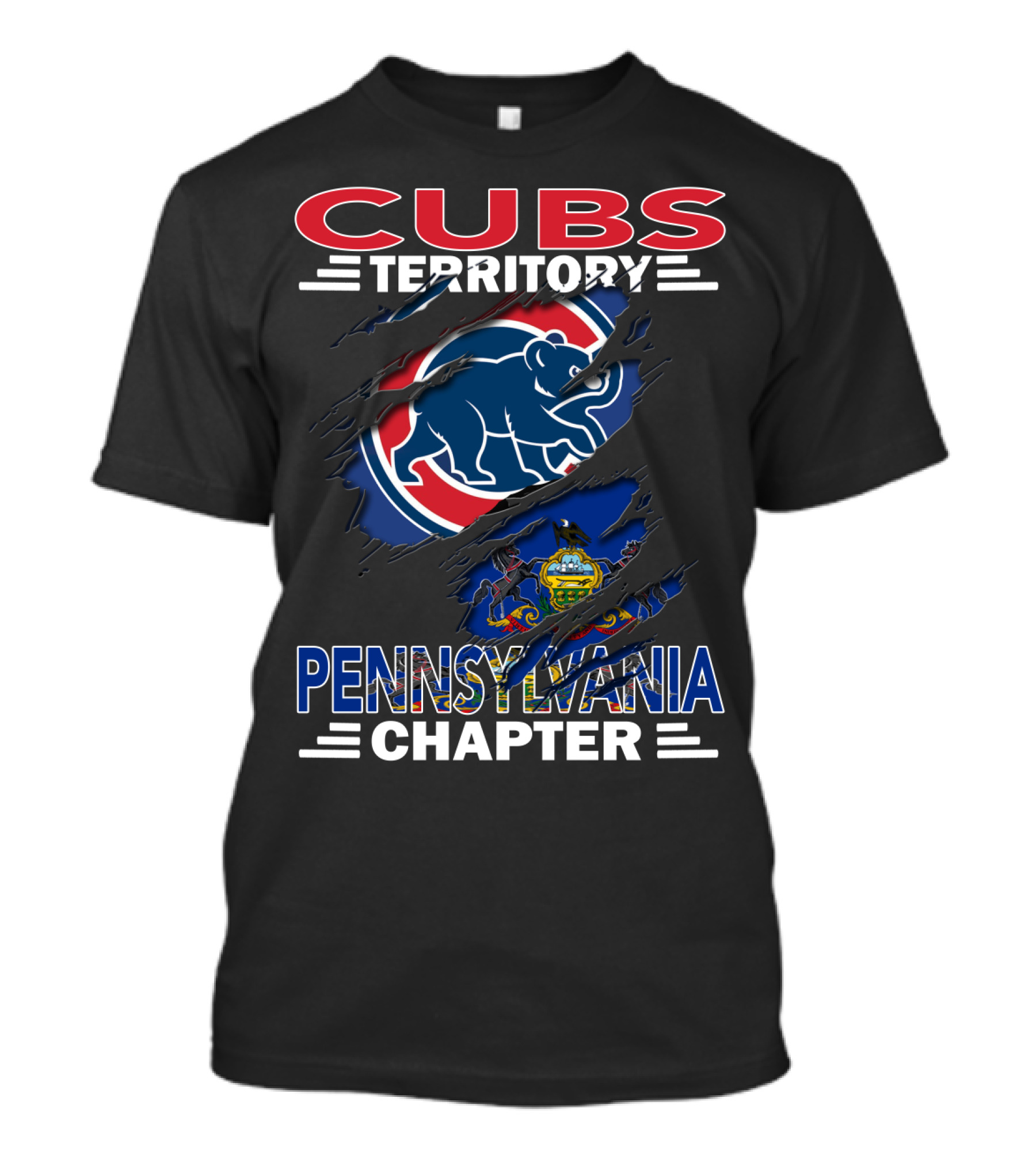 Cubs Territory Pennsylvania Chapter Scratch T-Shirt
