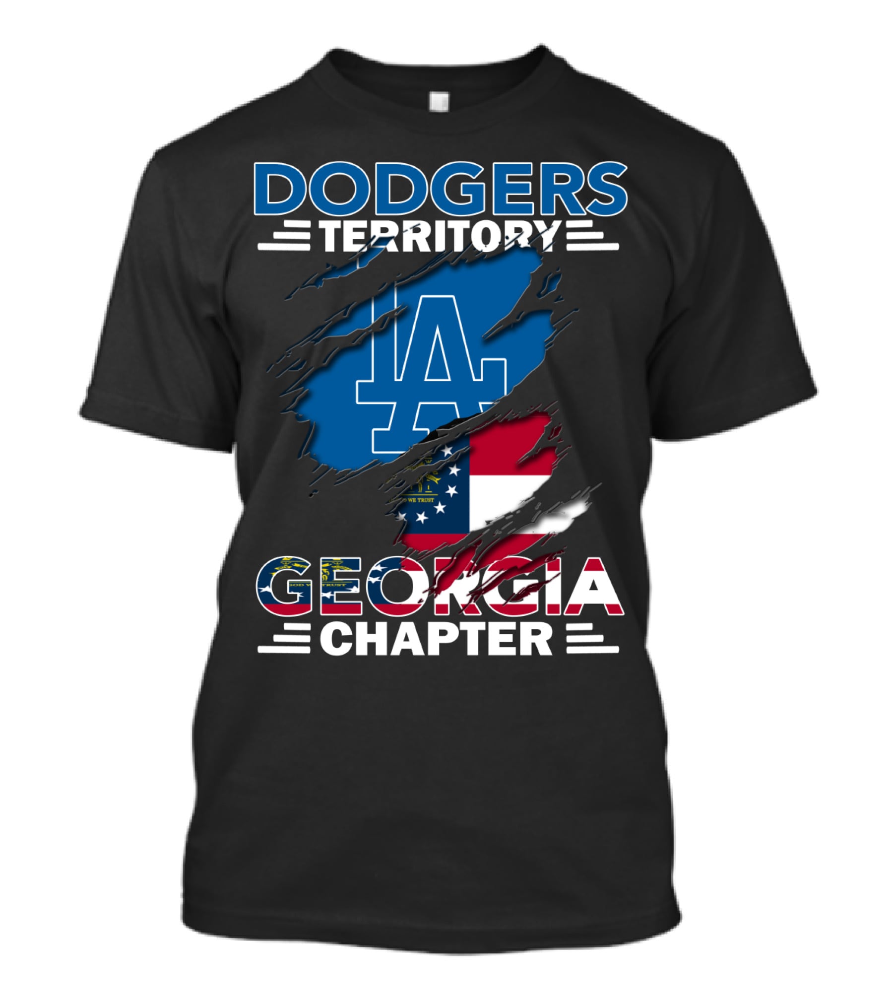 Dodgers Territory LA Georgia Chapter American Flag T-Shirt
