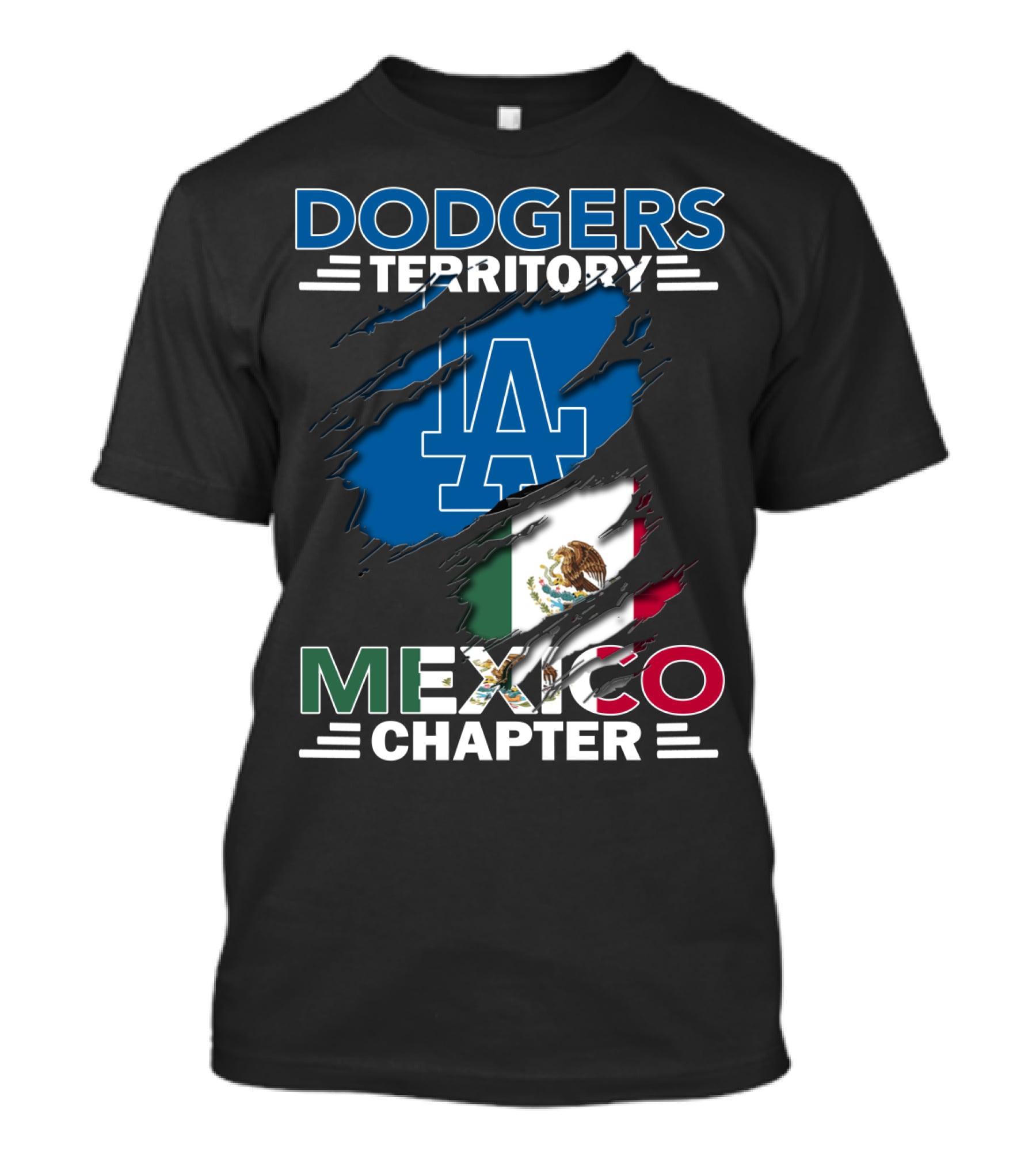 Dodgers Territory LA Mexico Chapter Flag T-Shirt