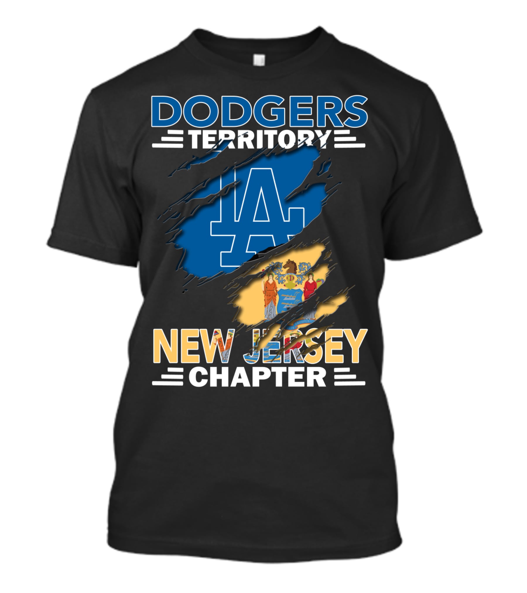 Dodgers Territory LA Logo New Jersey Chapter T-Shirt