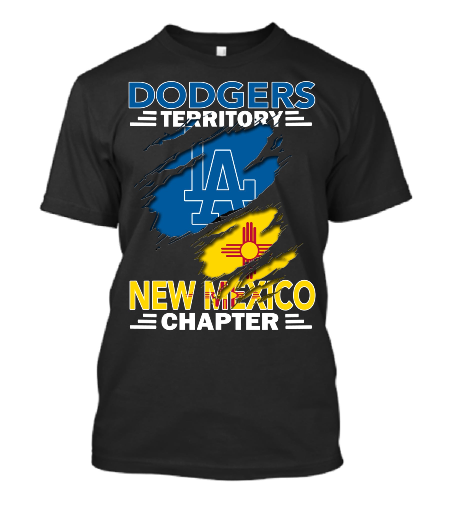 Dodgers Territory New Mexico Chapter LA Logo And Zia T-Shirt