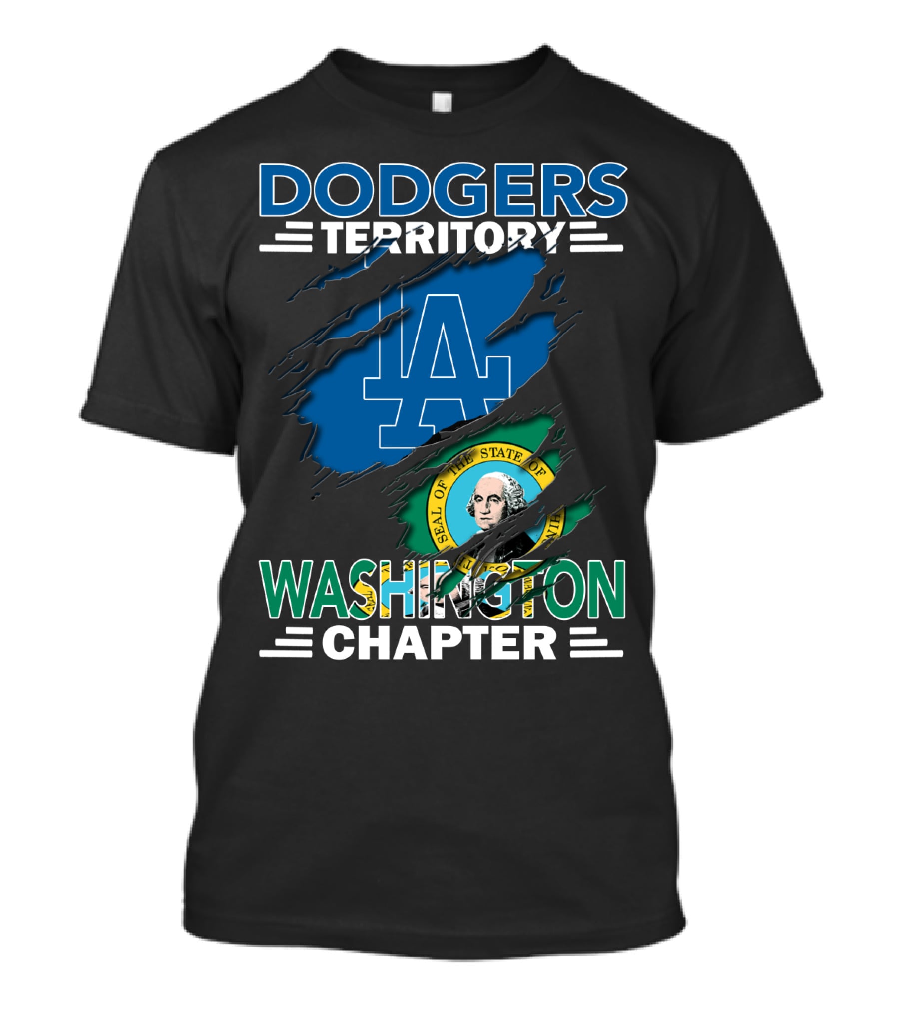 Dodgers LA Territory Washington Chapter Seal Of The State T-Shirt