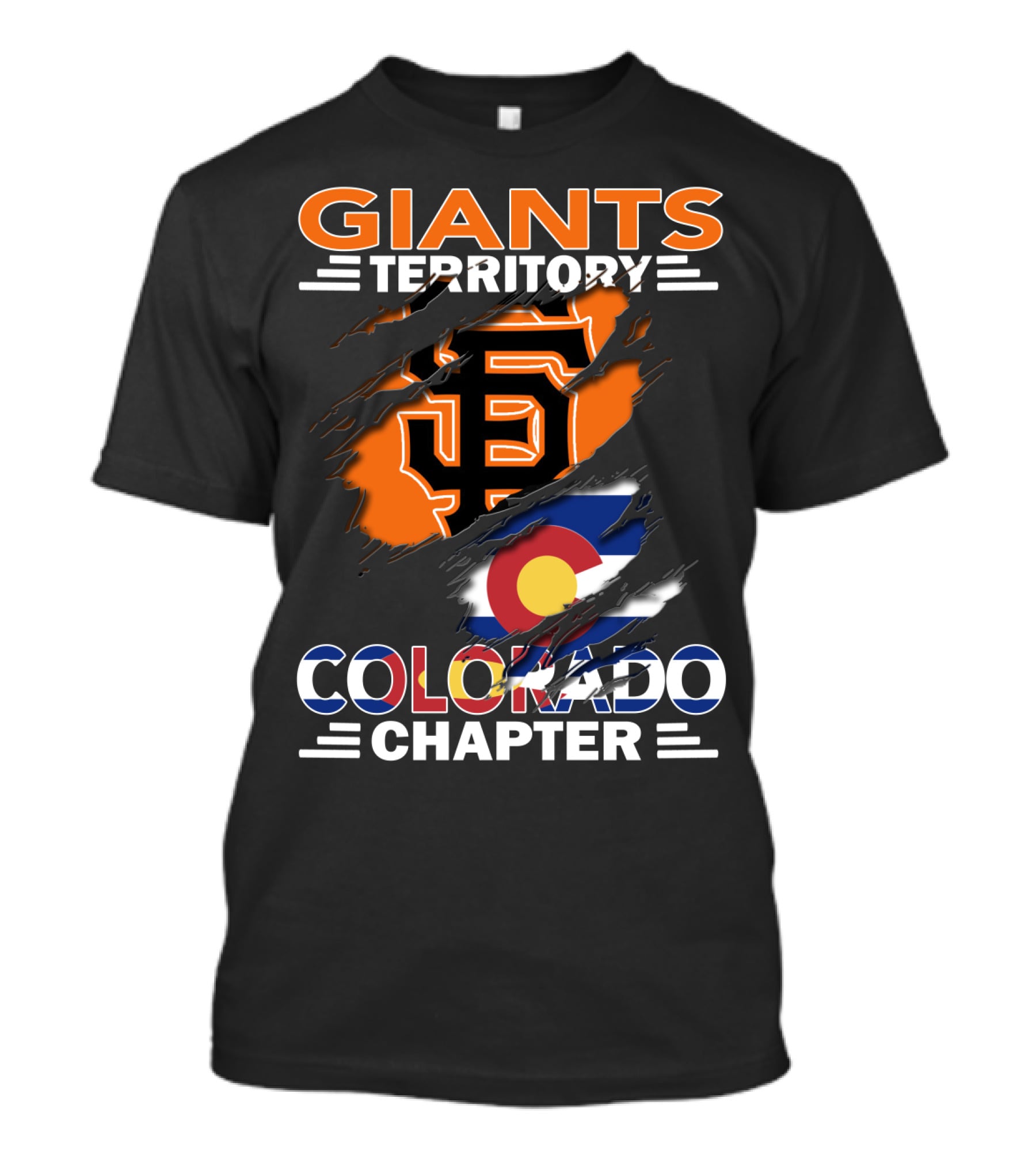 Giants Territory Colorado Chapter San Francisco Giants Colorado Flag T-Shirt