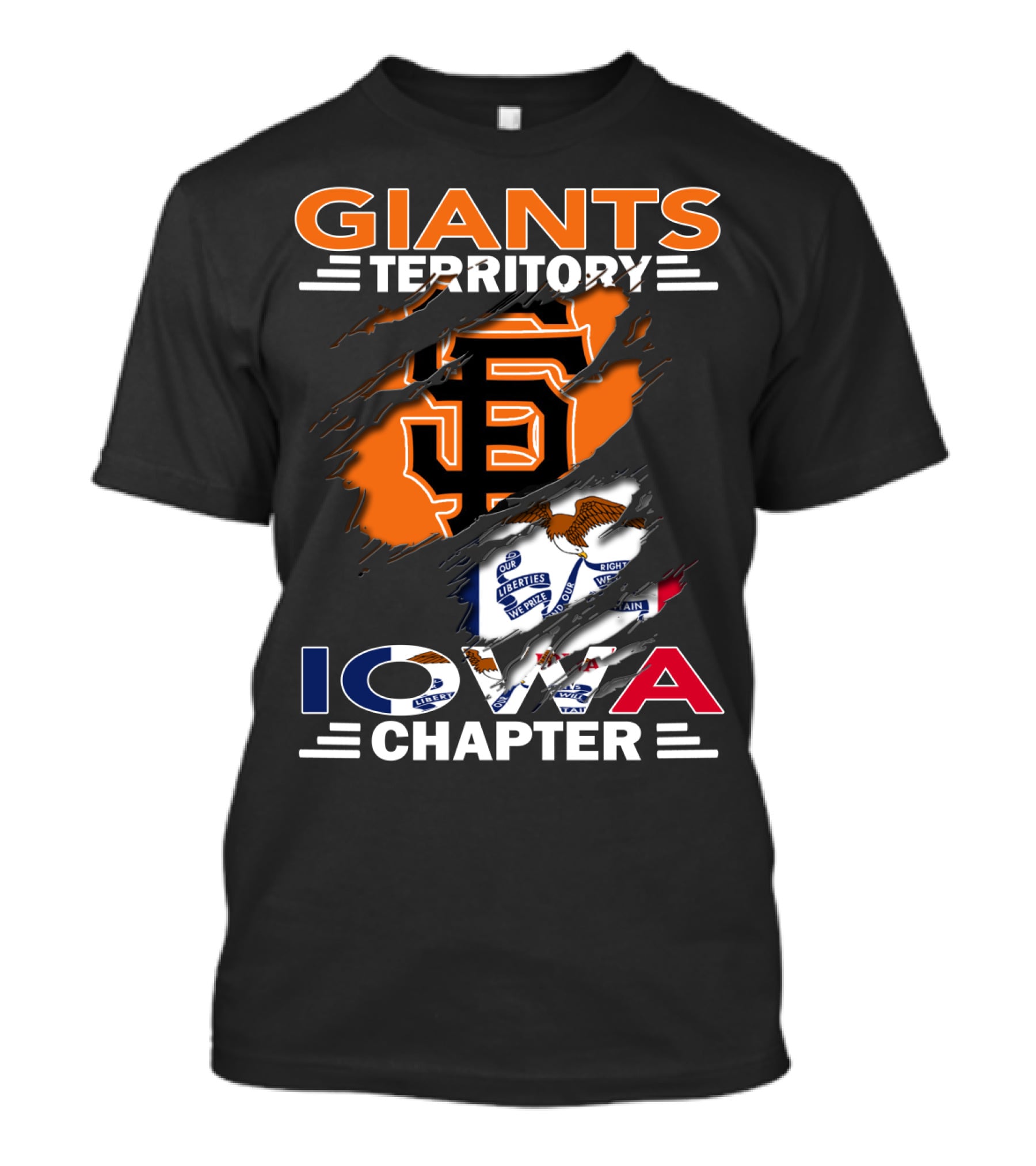 Giants Territory Iowa Chapter San Francisco Giants Fan Group Baseball Community T-Shirt
