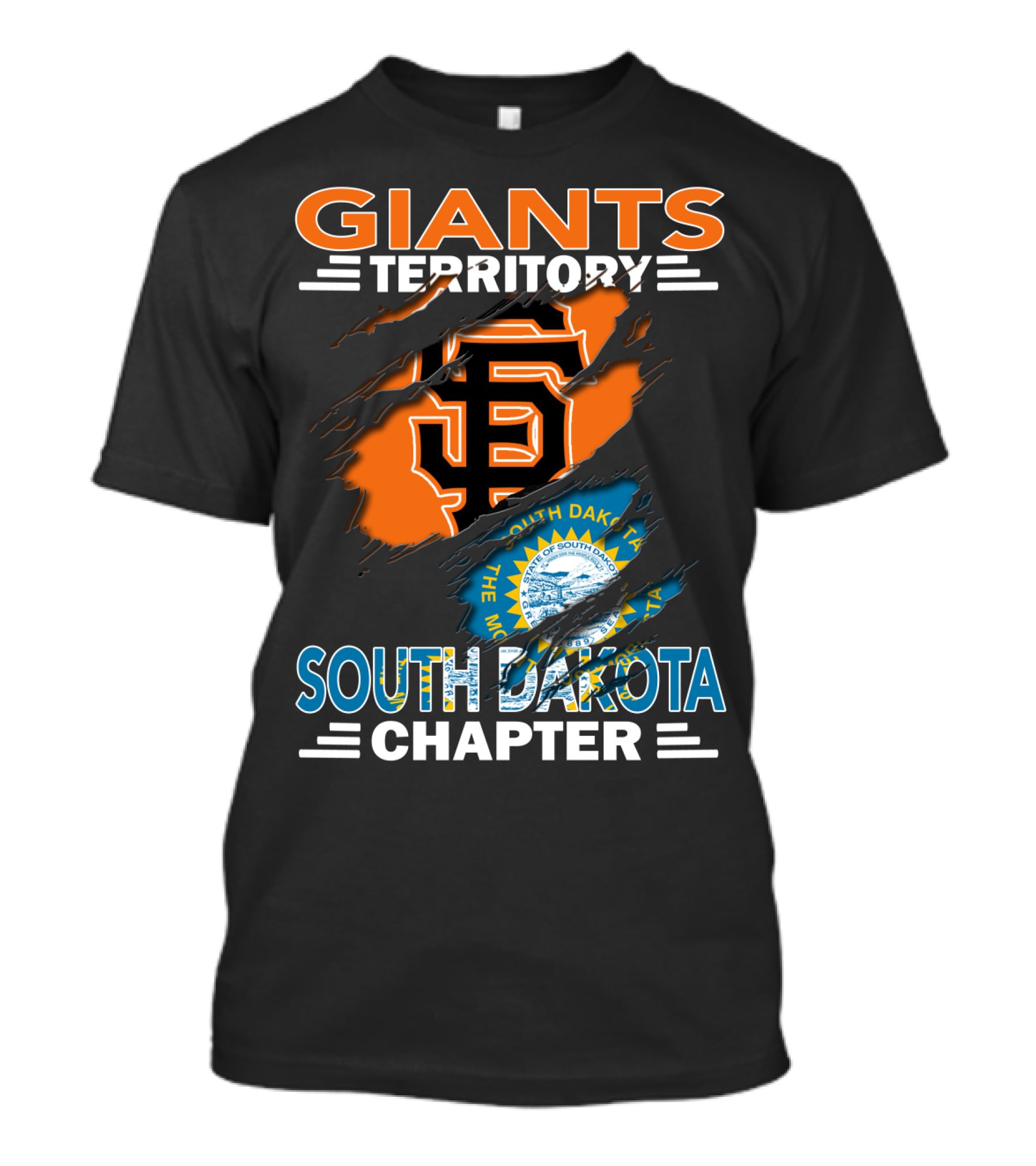 Giants Territory San Francisco South Dakota Chapter Logo And State Seal T-Shirt