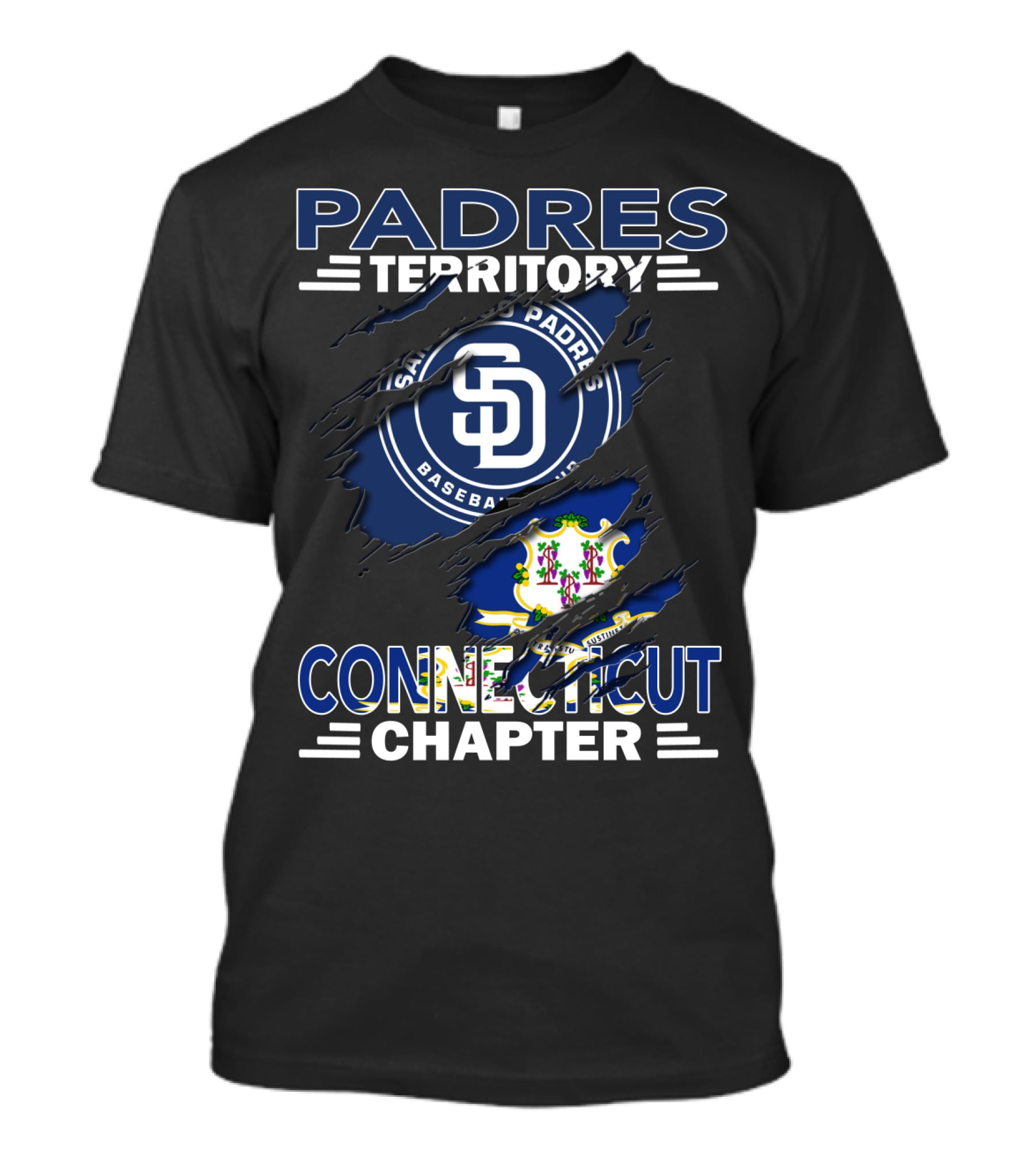 Padres Territory San Diego Baseball Connecticut Chapter T-Shirt