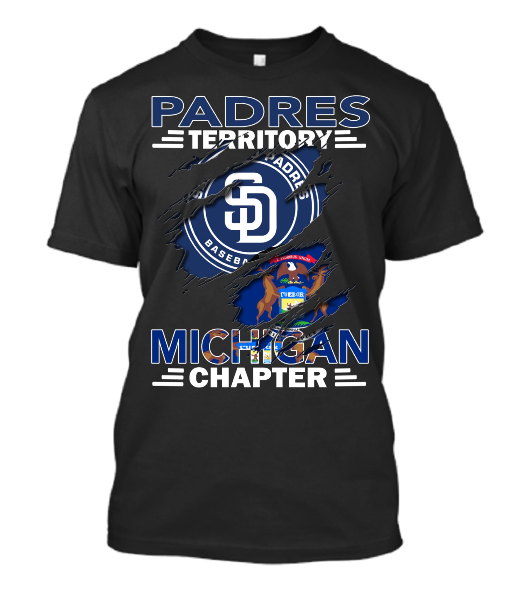 Padres Territory SD Baseball Michigan Chapter T-Shirt