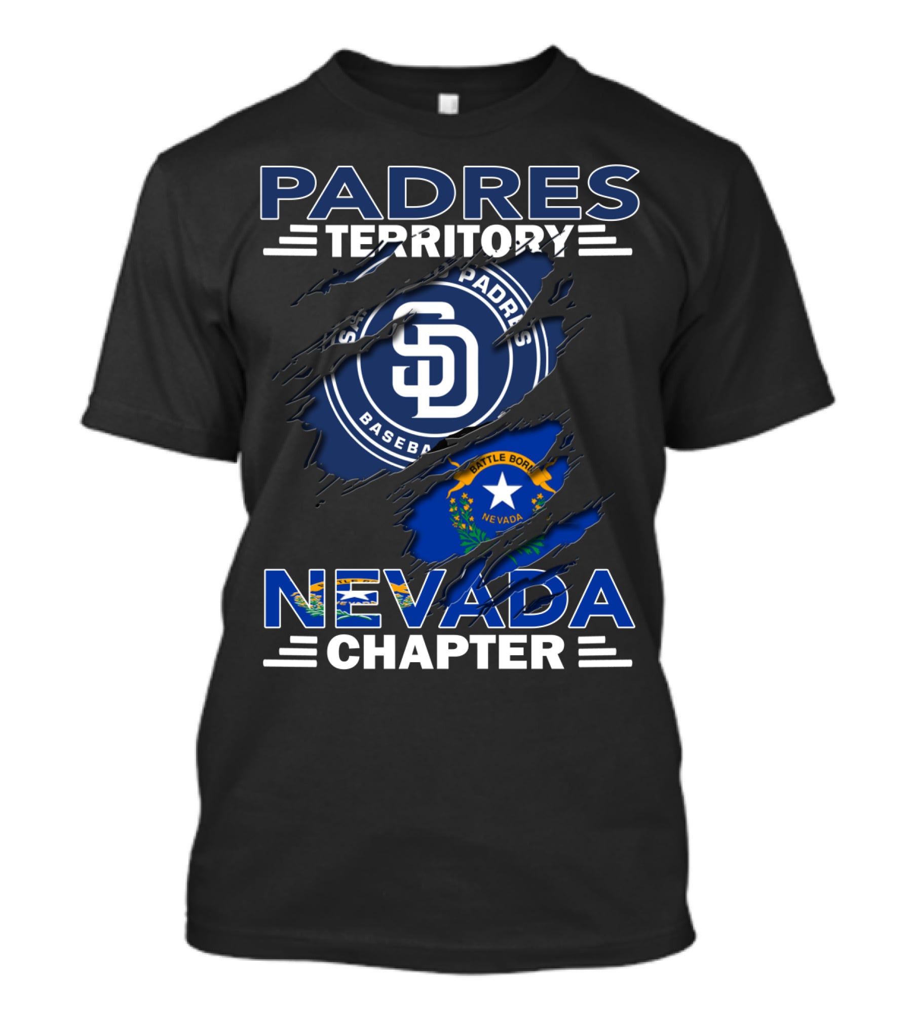 San Diego Padres Territory Nevada Chapter Battle Born T-Shirt