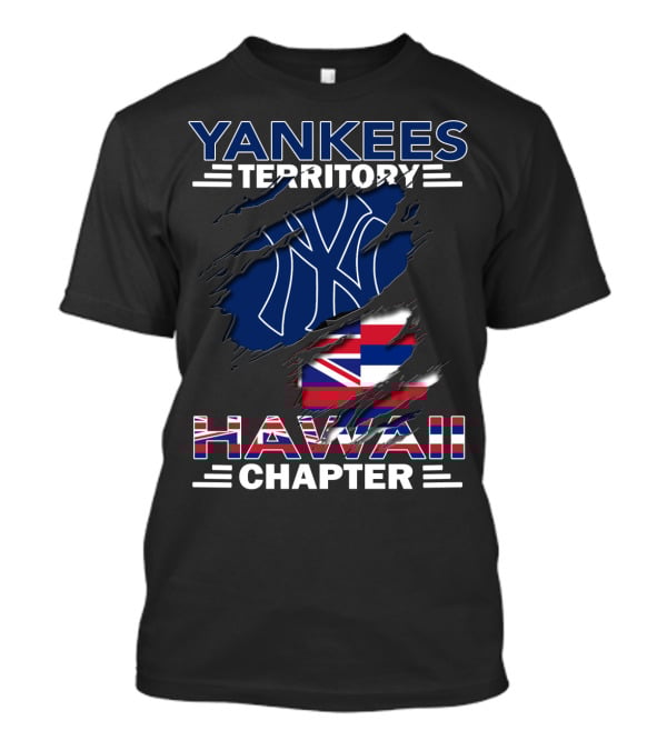 Yankees Territory Hawaii Chapter NY Logo With Hawaii State Flag Elements T-Shirt