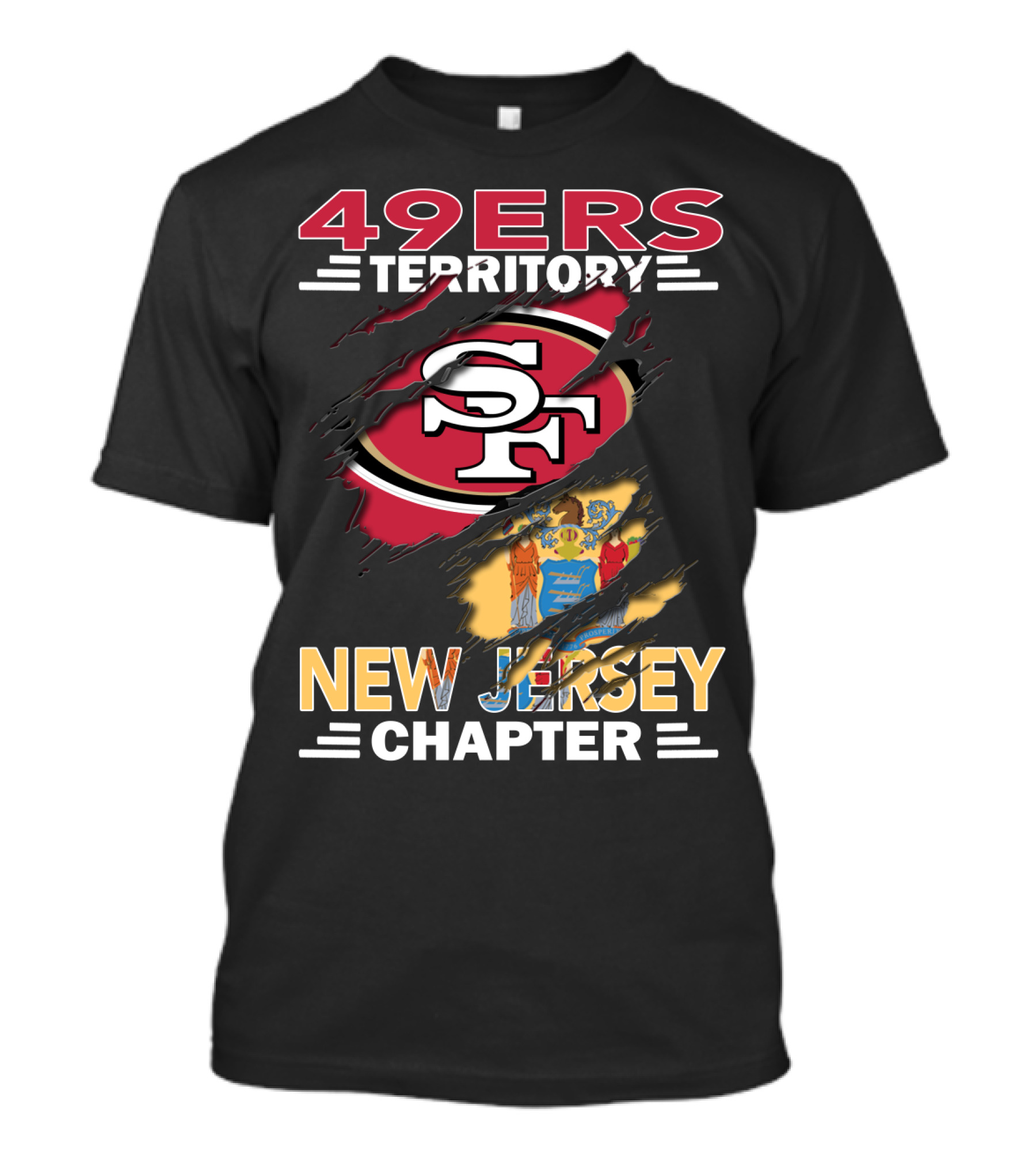 49ers Territory SF Logo New Jersey Chapter T-Shirt