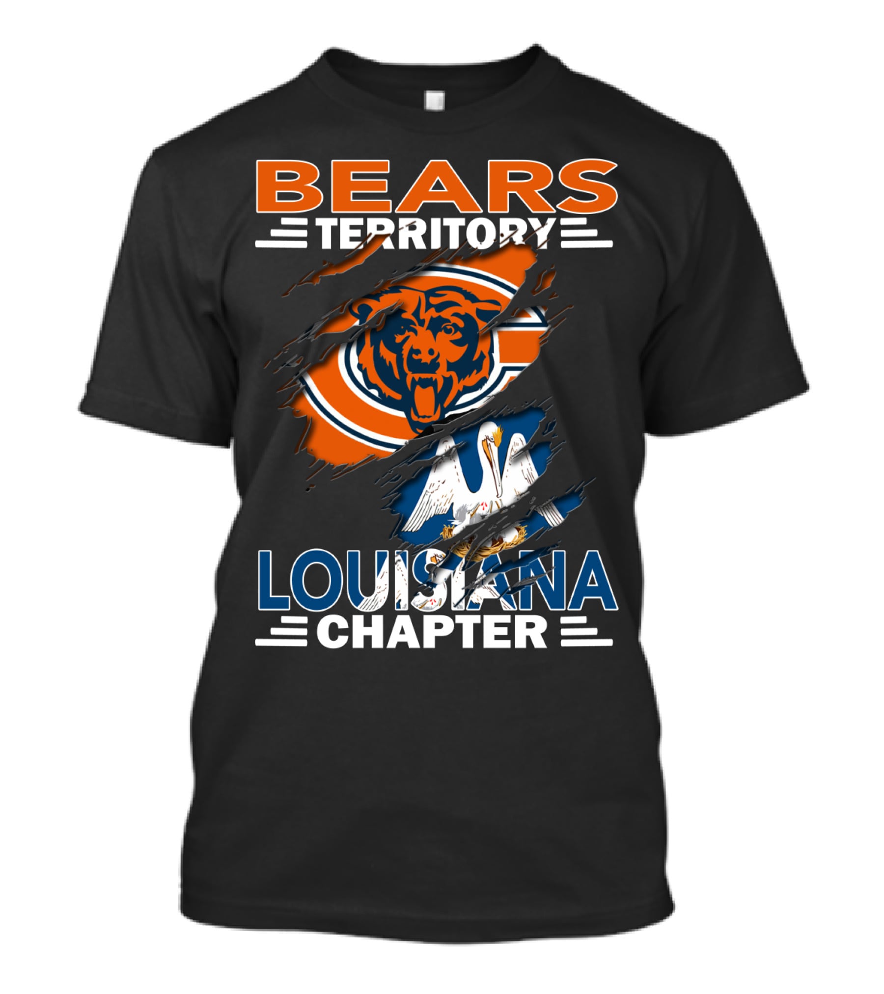 Bears Territory Chicago Logo Louisiana Chapter T-Shirt