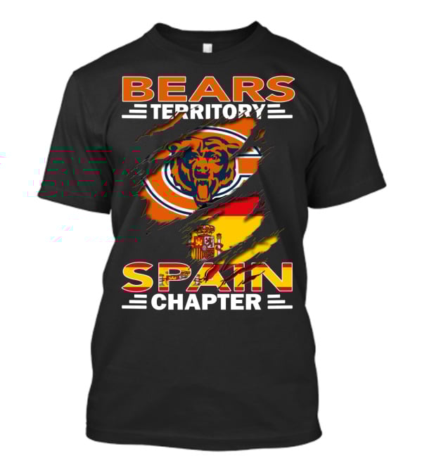 Bears Territory Spain Chapter Chicago Bears Flag T-Shirt