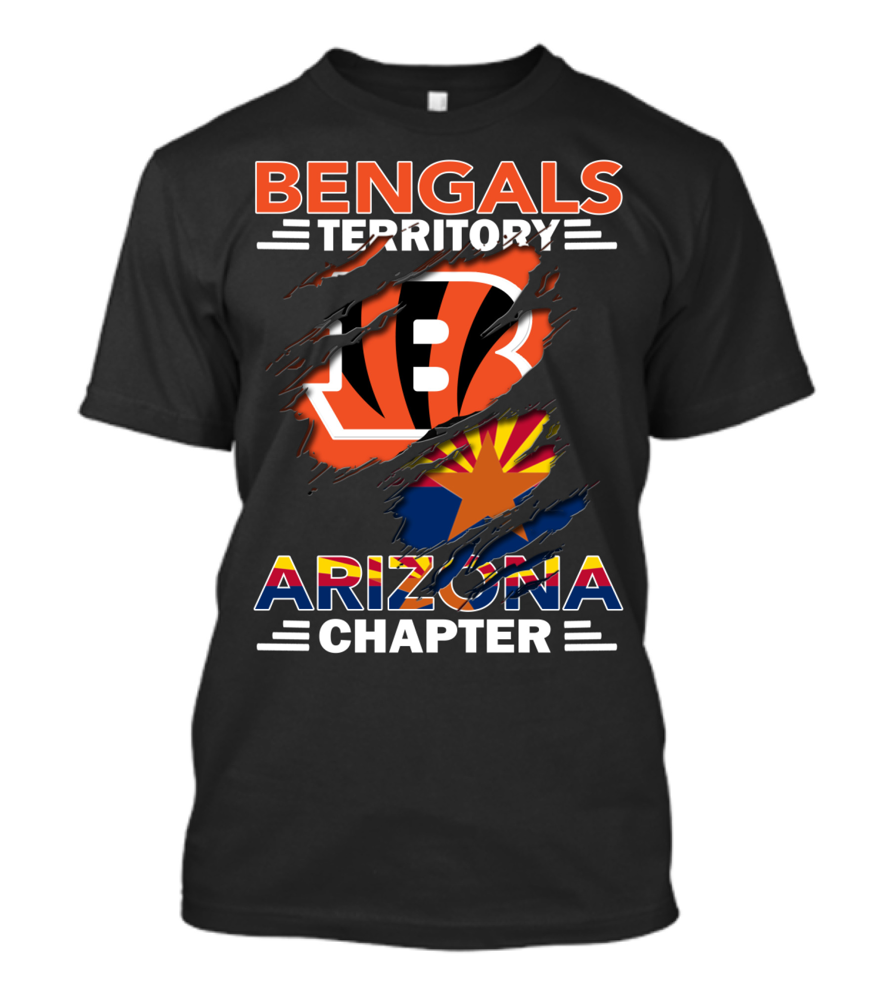 Bengals Territory Arizona Chapter Bengals Logo Arizona Flag T-Shirt