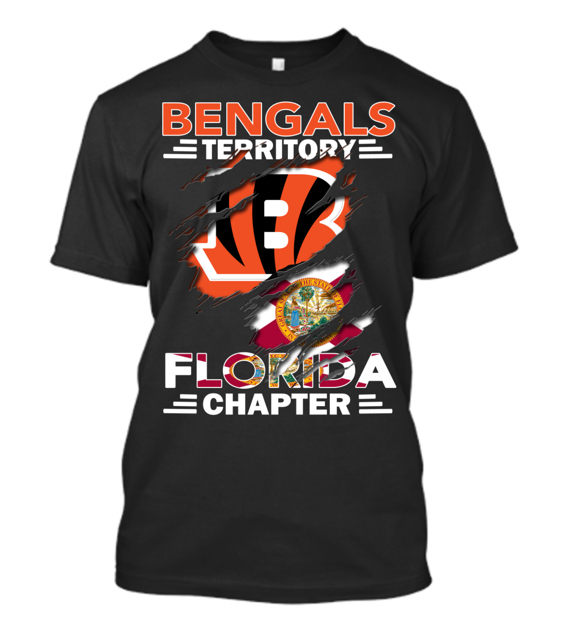 Bengals Territory Florida Chapter B Logo And State Seal T-Shirt