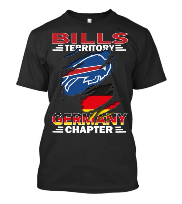 Bills Territory Germany Chapter Buffalo Bills Logo With German Flag T-Shirt